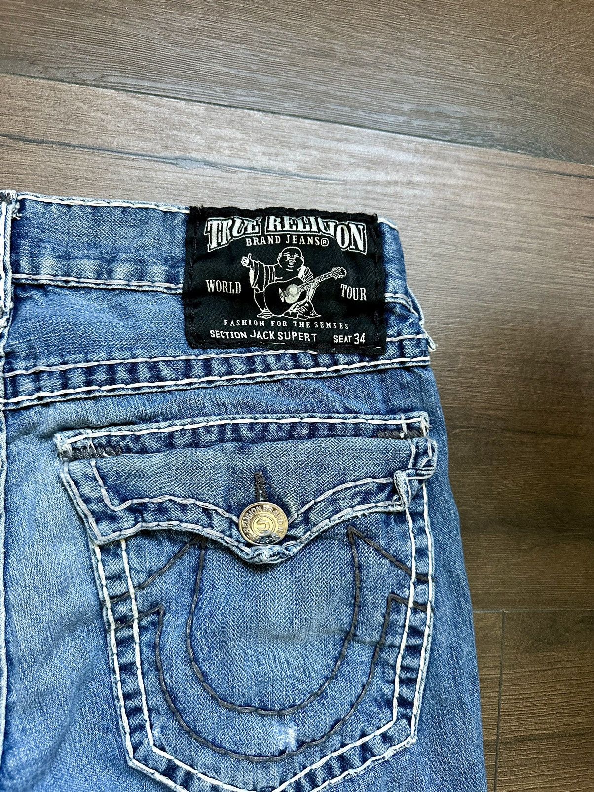 True Religion 🇺🇸Vintage True Religion Faded Denim jeans Made in Usa Size US 34 / EU 50 - 17 Thumbnail