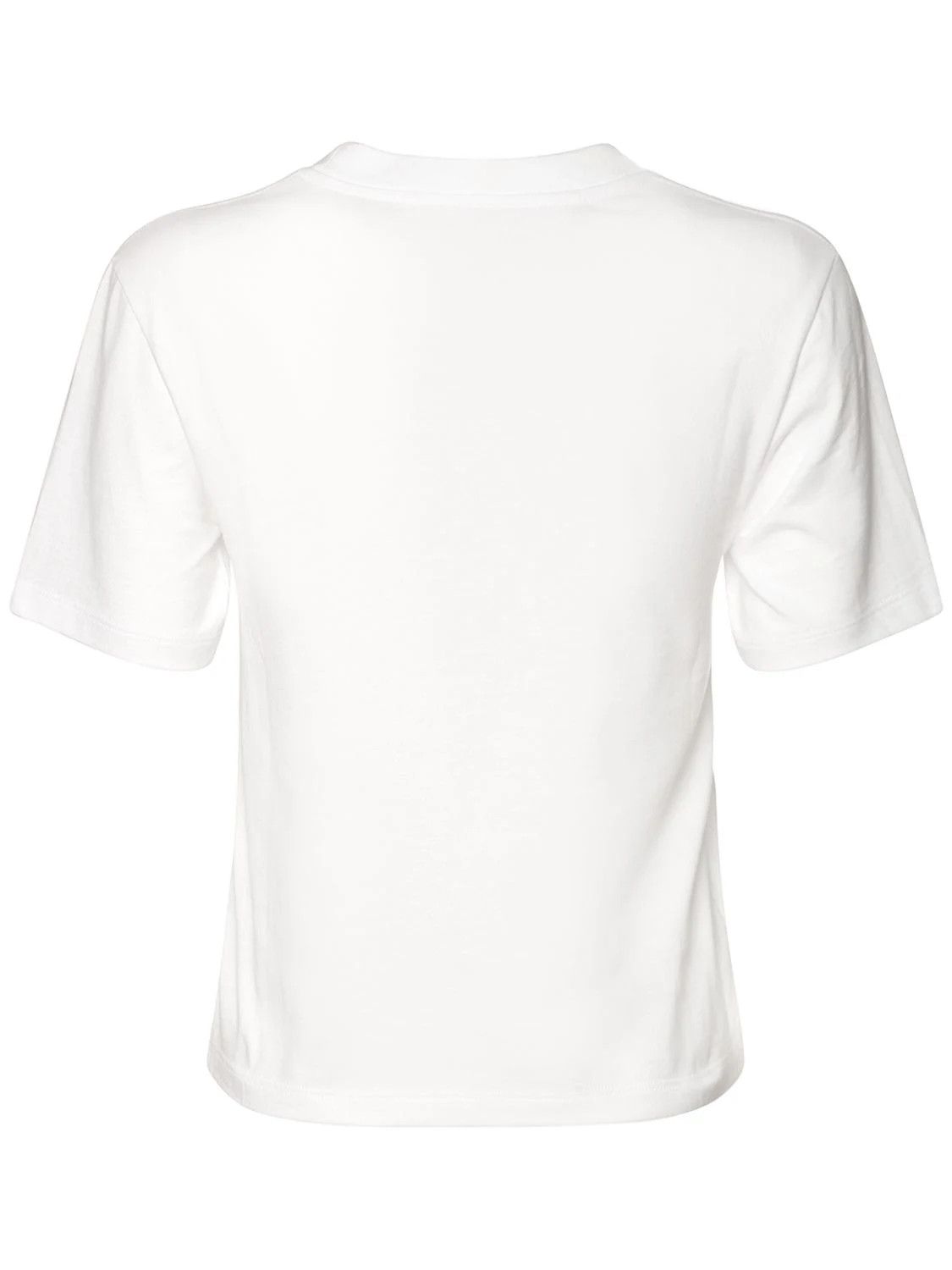 Palm Angels o1s22i1n0824 Round-Neck Short Sleeve T-Shirt in White Size M / US 6-8 / IT 42-44 - 5 Thumbnail