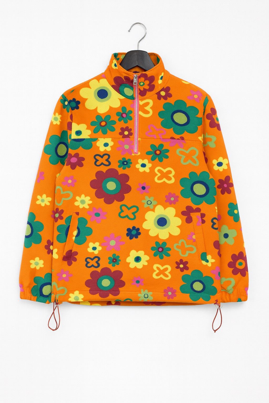 Vintage Vintage Strolling Flower Power Fleece Pullover Retro Size US S / EU 44-46 / 1 - 1 Thumbnail