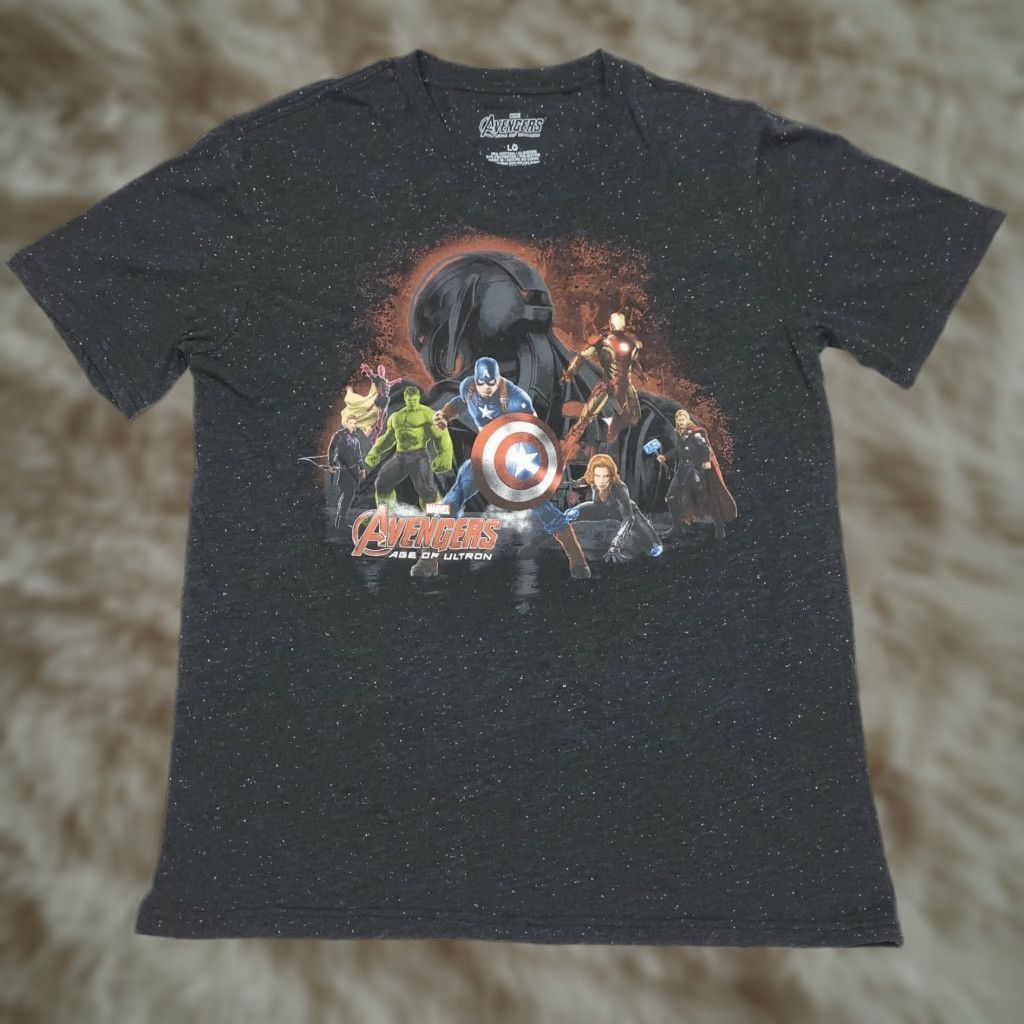 Vintage VINTAGE Marvel Avengers Age Of Ultron Movie Graphic Black T-Shirt Adult Large Mens Size US L / EU 52-54 / 3 - 1 Thumbnail