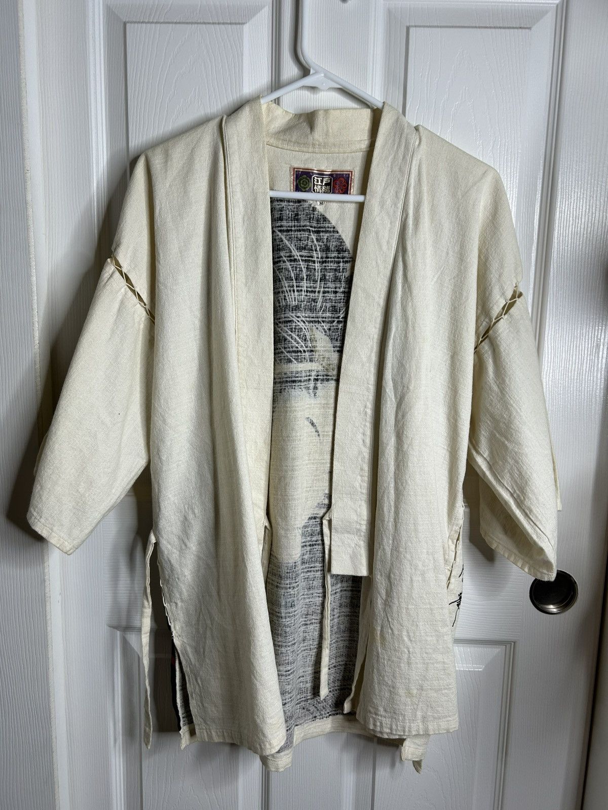 Japanese Brand Vintage Linen Sashiko Geisha Kimono Size US M / EU 48-50 / 2 - 2 Thumbnail