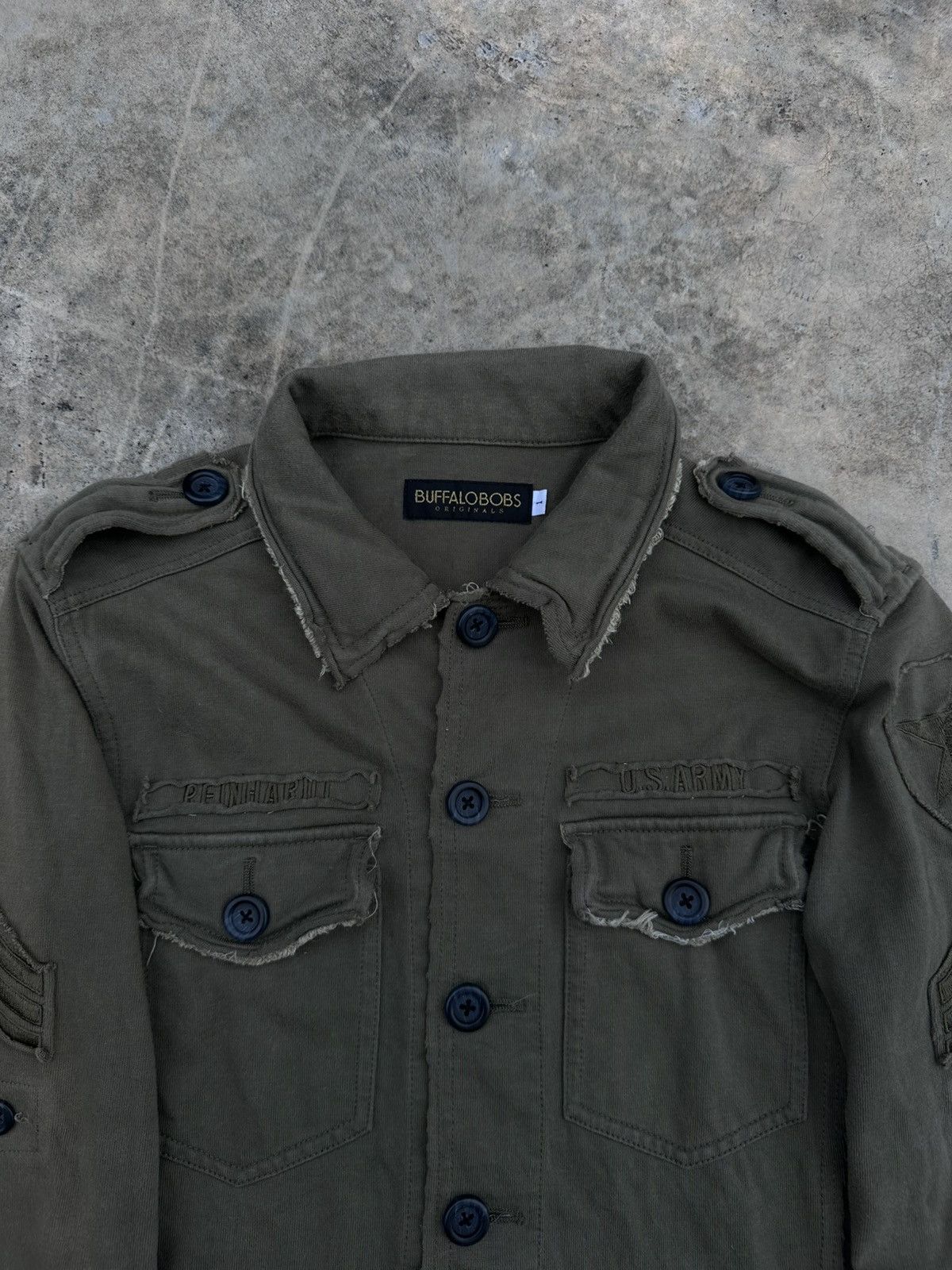 BUFFALO BOBS Buffalo Bobs Olive Green Military Button-up Shirt Size US S / EU 44-46 / 1 - 2 Thumbnail