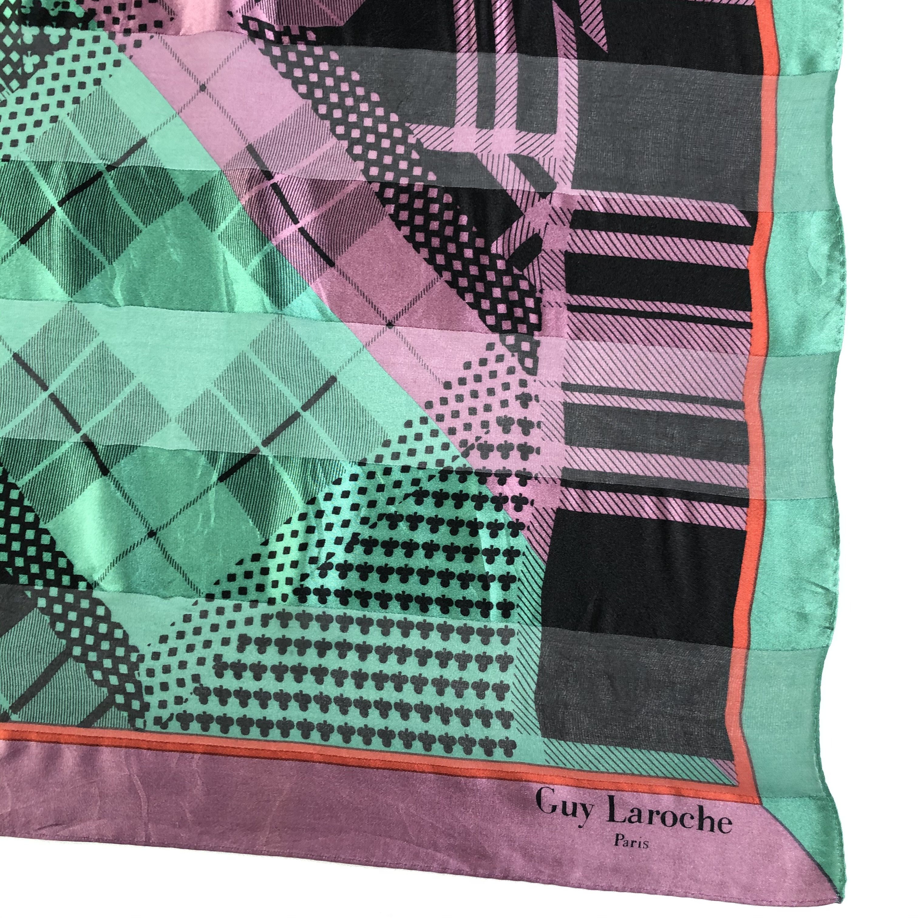 Guy Laroche × Vintage Vintage Guy Laroche Silk Scarf Size ONE SIZE - 4 Thumbnail