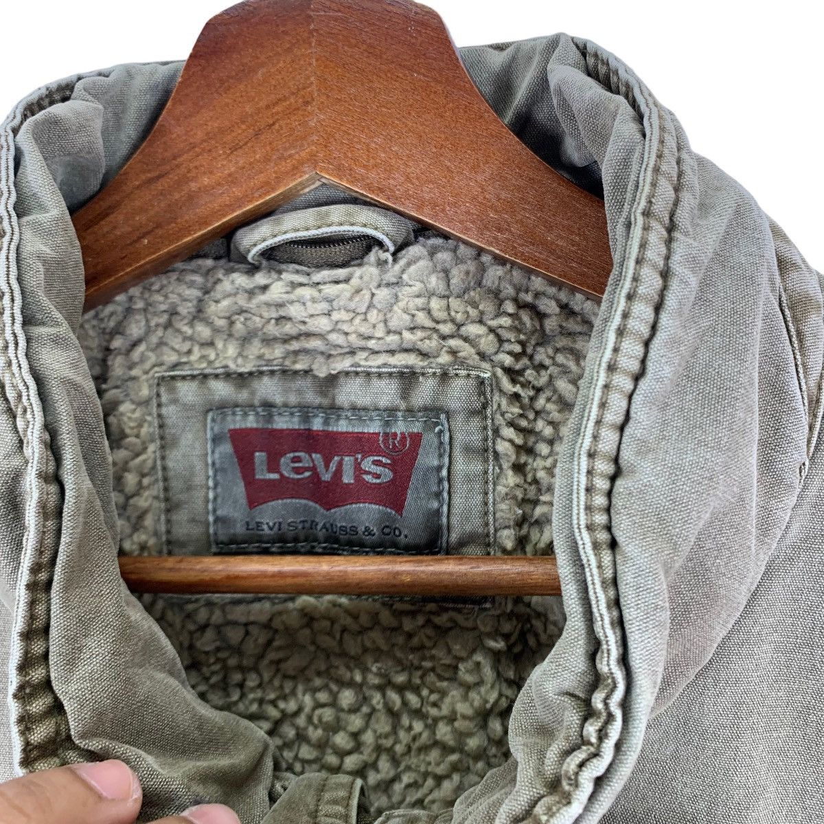 Levi's 🔥🔥VINTAGE LEVIS TRUCKER SHERPA ZIPPER JACKET Size US M / EU 48-50 / 2 - 8 Thumbnail
