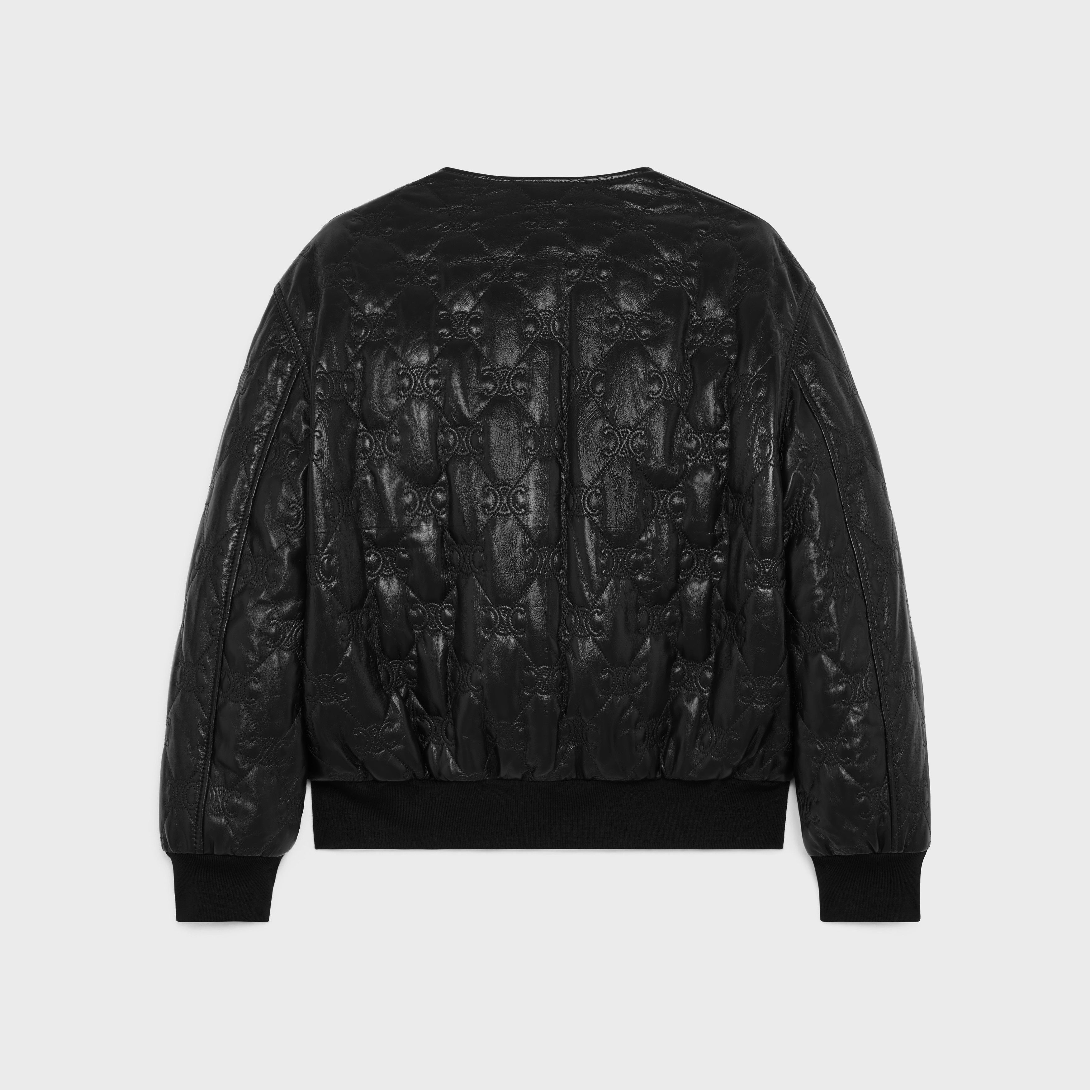 Celine o1bcso1str0925 2EI62583C Triomphe Bomber Jacket in Black Size M / US 6-8 / IT 42-44 - 2 Thumbnail