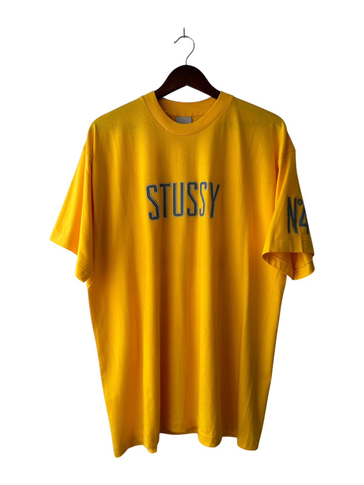 Stussy Vintage 1990s Stussy No4 Center Design Skate Tee Size US XL / EU 56 / 4 - 1 Thumbnail