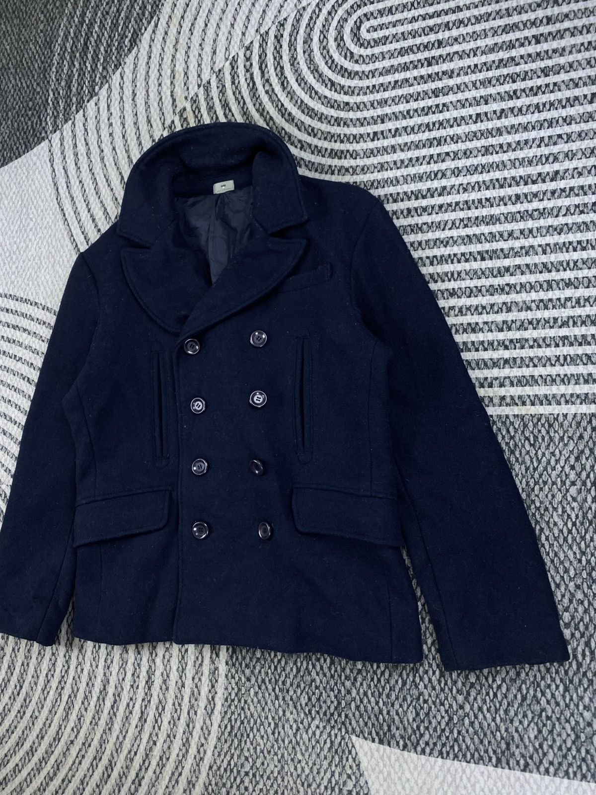 Porter Vintage QATP Porter Company Navy Wool Blend Peacoat Jacket Size US M / EU 48-50 / 2 - 4 Thumbnail