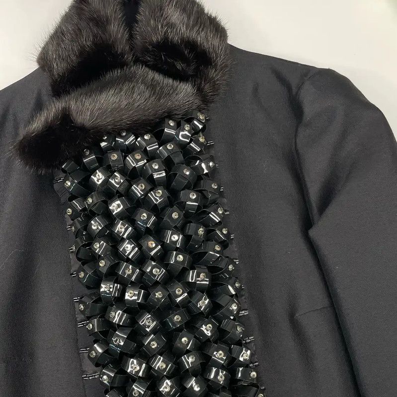 Dsquared2 DSQUARED2 Black Wool Women's Coat 0089 Size L / US 10 / IT 46 - 1 Thumbnail