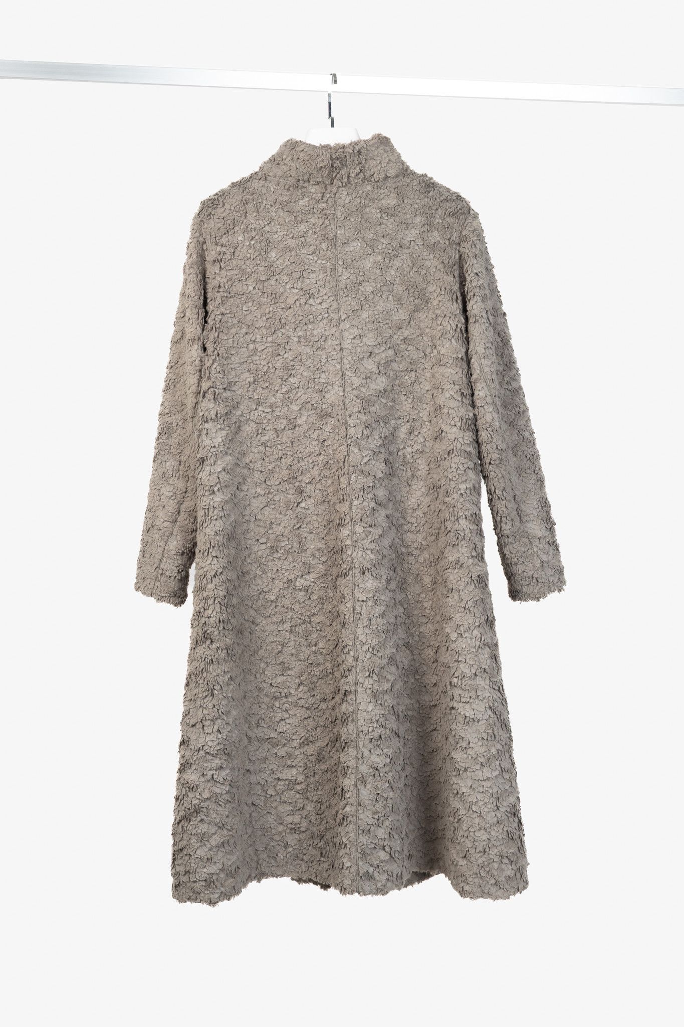 Annette Gortz Annette Gortz AW13 "Bird" Grey Faux-Fur Snap-Closure Coat Size M / US 6-8 / IT 42-44 - 2 Thumbnail