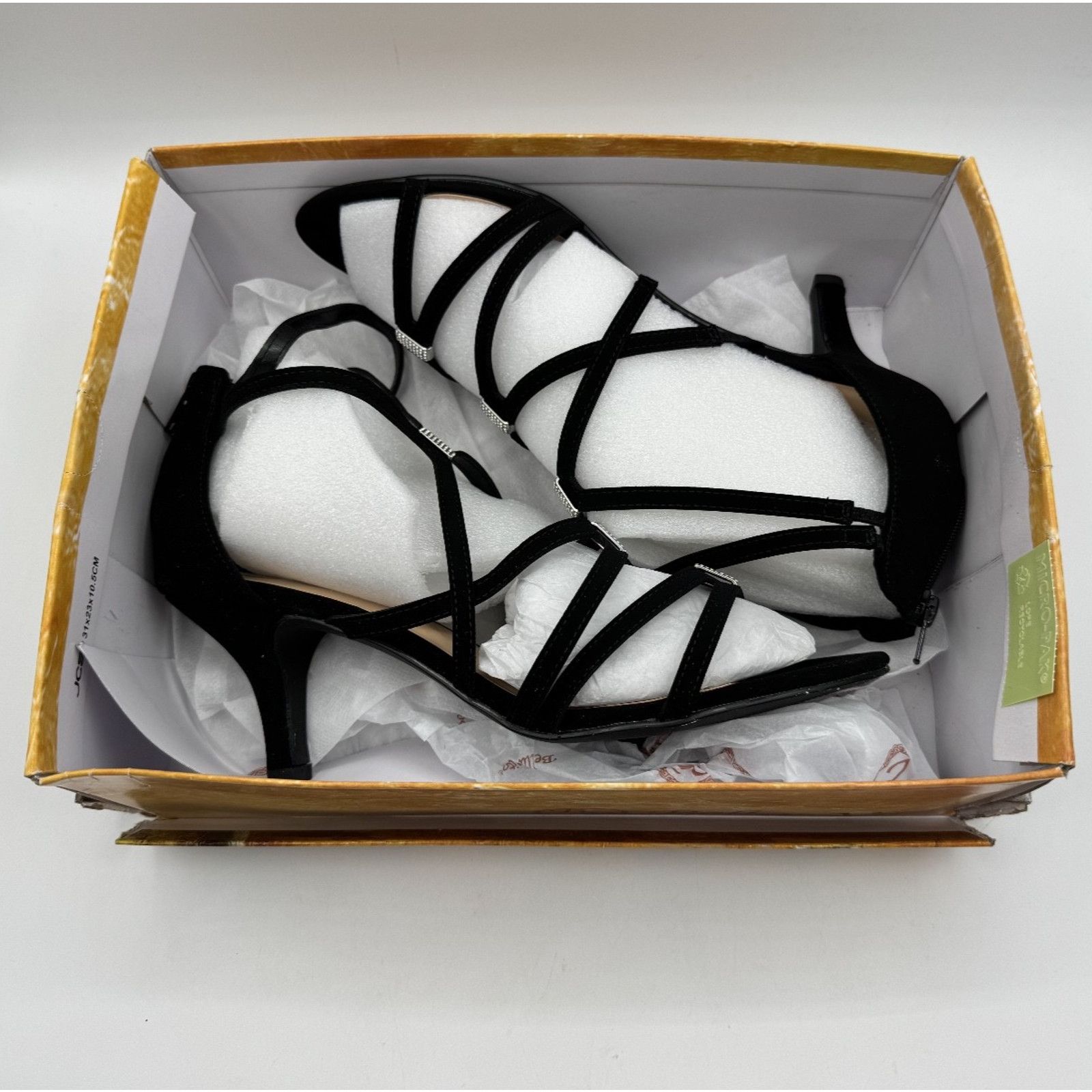 Other Bella Vita 11 Wide Width Black Strappy Heels Rhinestone Shoe Size US 11 / IT 41 - 5 Thumbnail