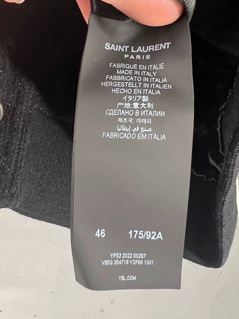 Yves Saint Laurent YSL Men's Black Wool Blend Bomber Jacket- Size US M / EU 48-50 / 2 - 5 Thumbnail