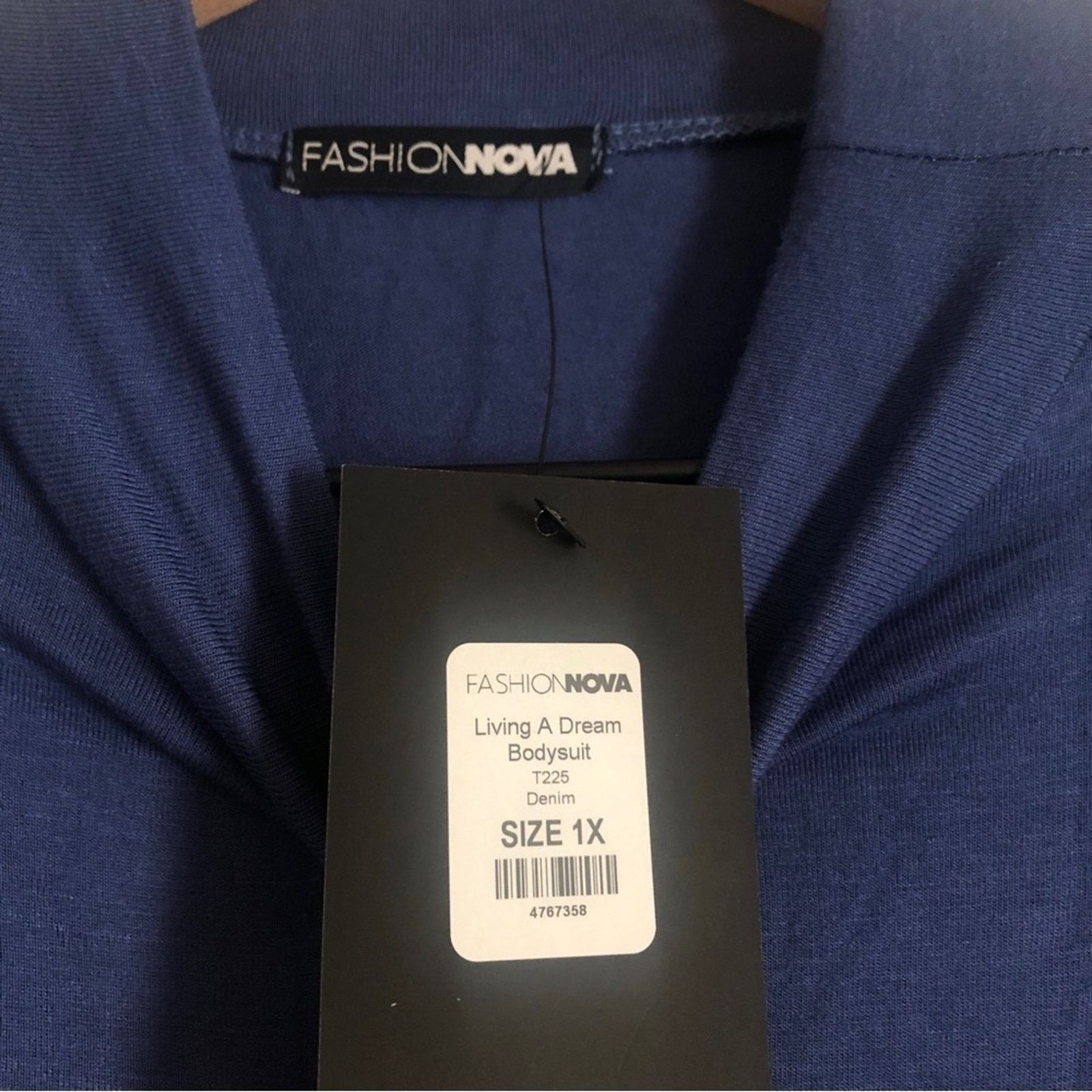Other Fashion Nova Living Dream Bodysuit Mock Neck Long Sleeve Top Size XL / US 12-14 / IT 48-50 - 6 Thumbnail