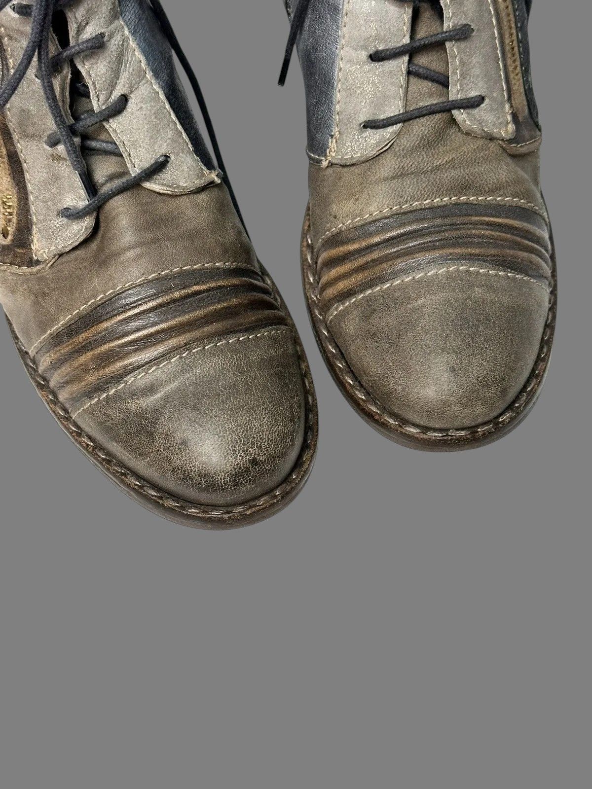 14th Addiction AS 98 Style Italian Leather Boots with Metal Zip Detail Size US 9 / IT 39 - 9 Thumbnail