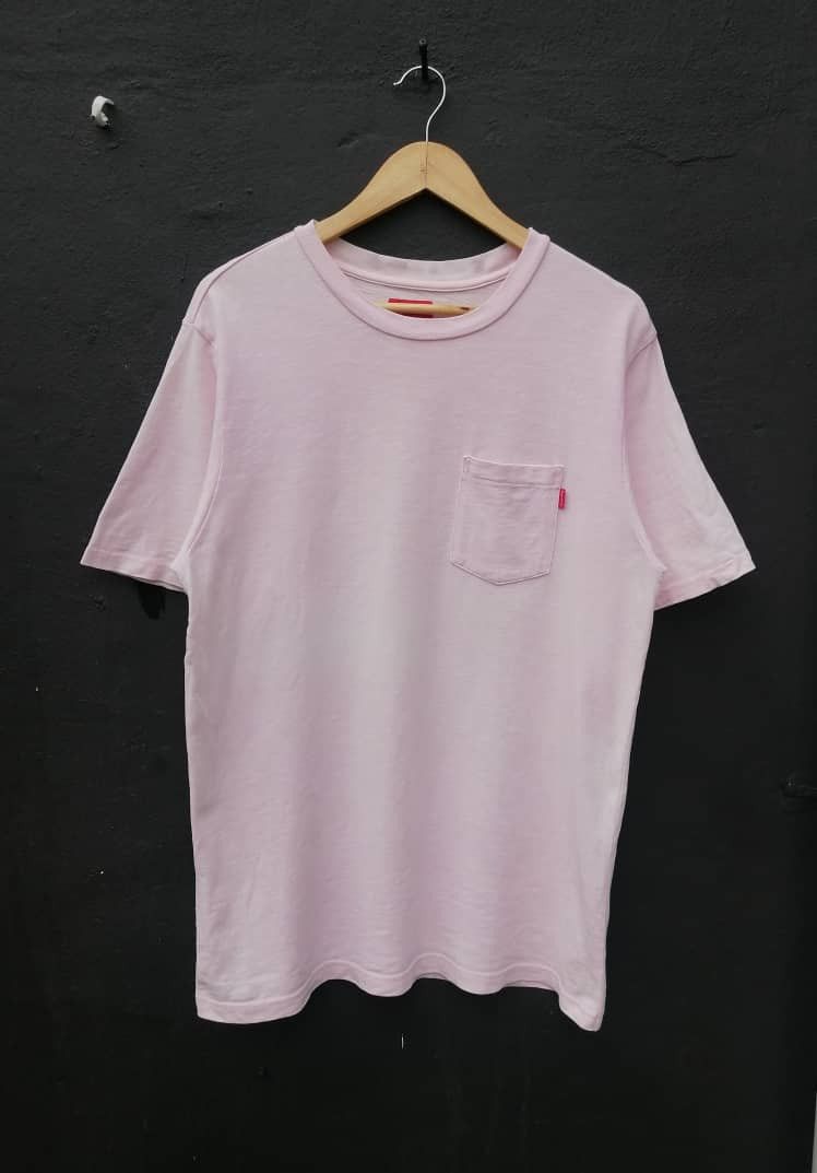 Supreme Supreme Red Tag Plain Pocket Tee Size US M / EU 48-50 / 2 - 2 Thumbnail