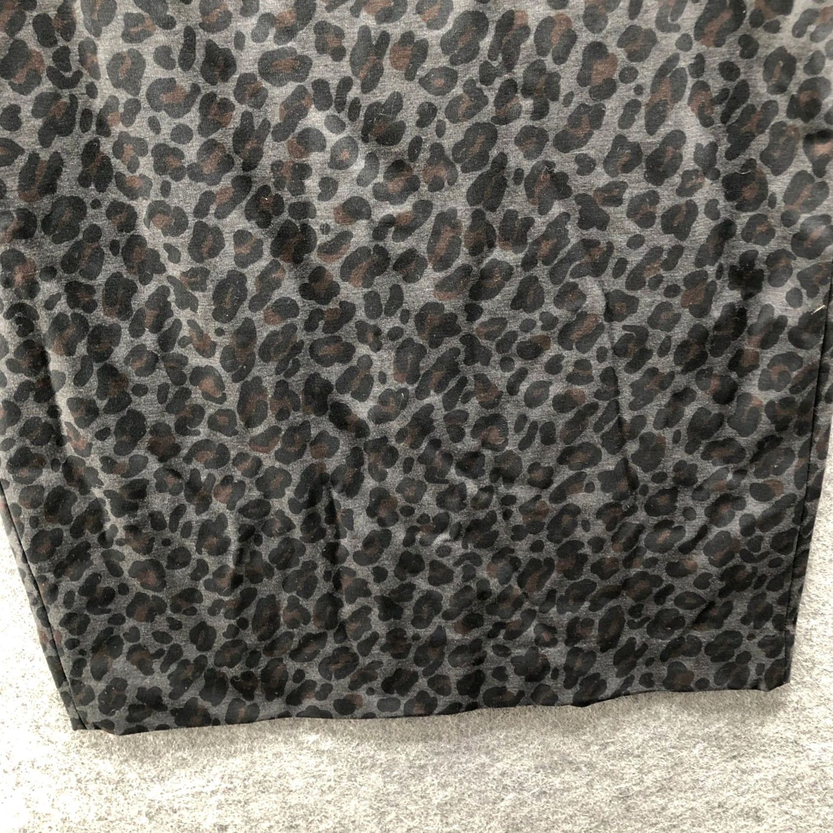 Ann Taylor Ann Taylor Leopard Print Pencil Skirt Womens 6 Black Brown Stretch Career Skirt All Seasons Women Zip KnIT VENT Slit Animal Pattern 6 Ladies Mens? Size 28" / US 6 / IT 42 - 4 Thumbnail