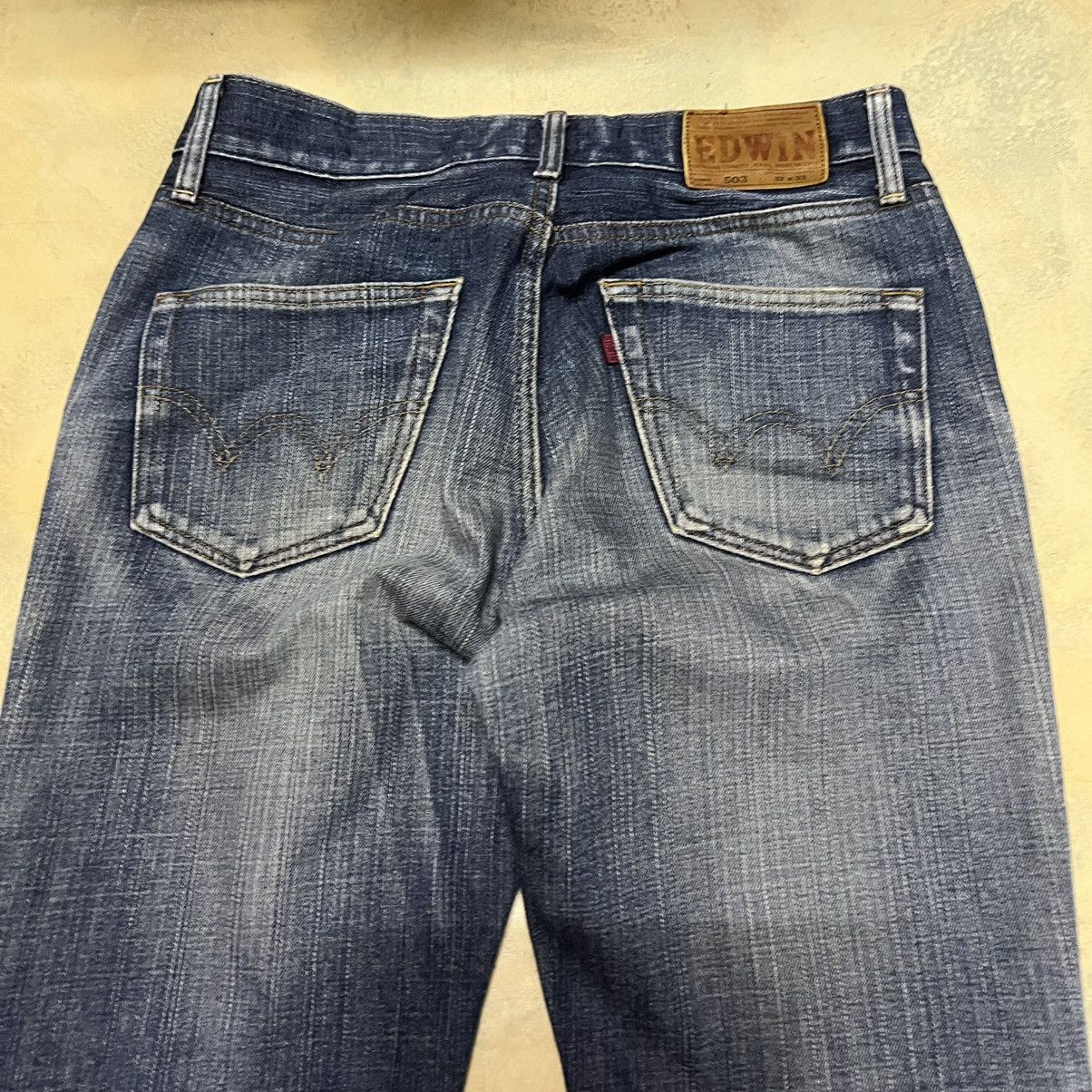 Edwin × Japanese Brand Edwin 503 Gore Windstoper Distressed Denim Jeans Size US 30 / EU 46 - 16 Thumbnail