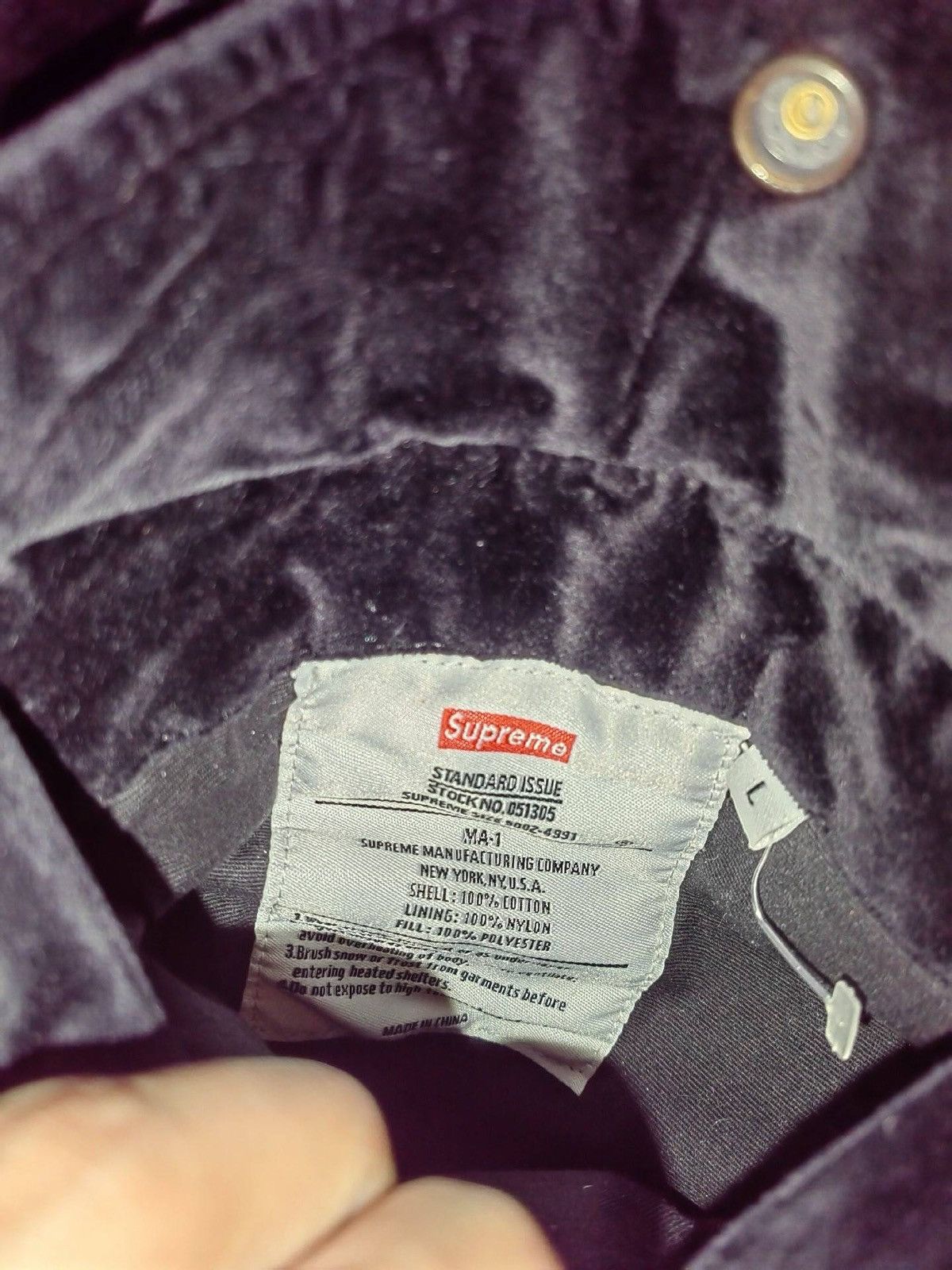Supreme Supreme Clayton Patterson Skulls Embroidered Velvet MA-1 Size US L / EU 52-54 / 3 - 7 Thumbnail