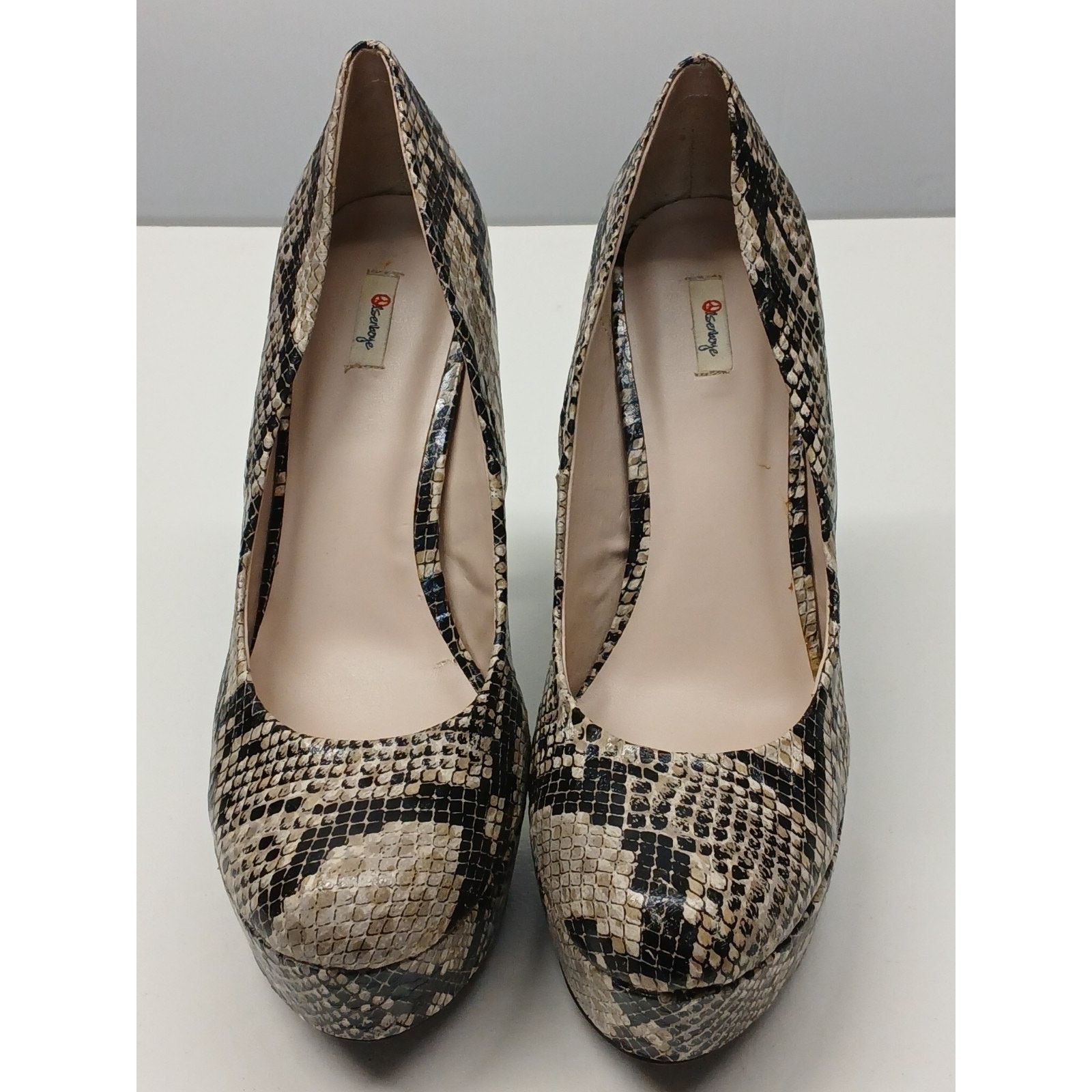 Other Olsenboye (10M) Snake Skin Close Toe Pumps Stiletto Heels Size US 10 / IT 40 - 8 Thumbnail