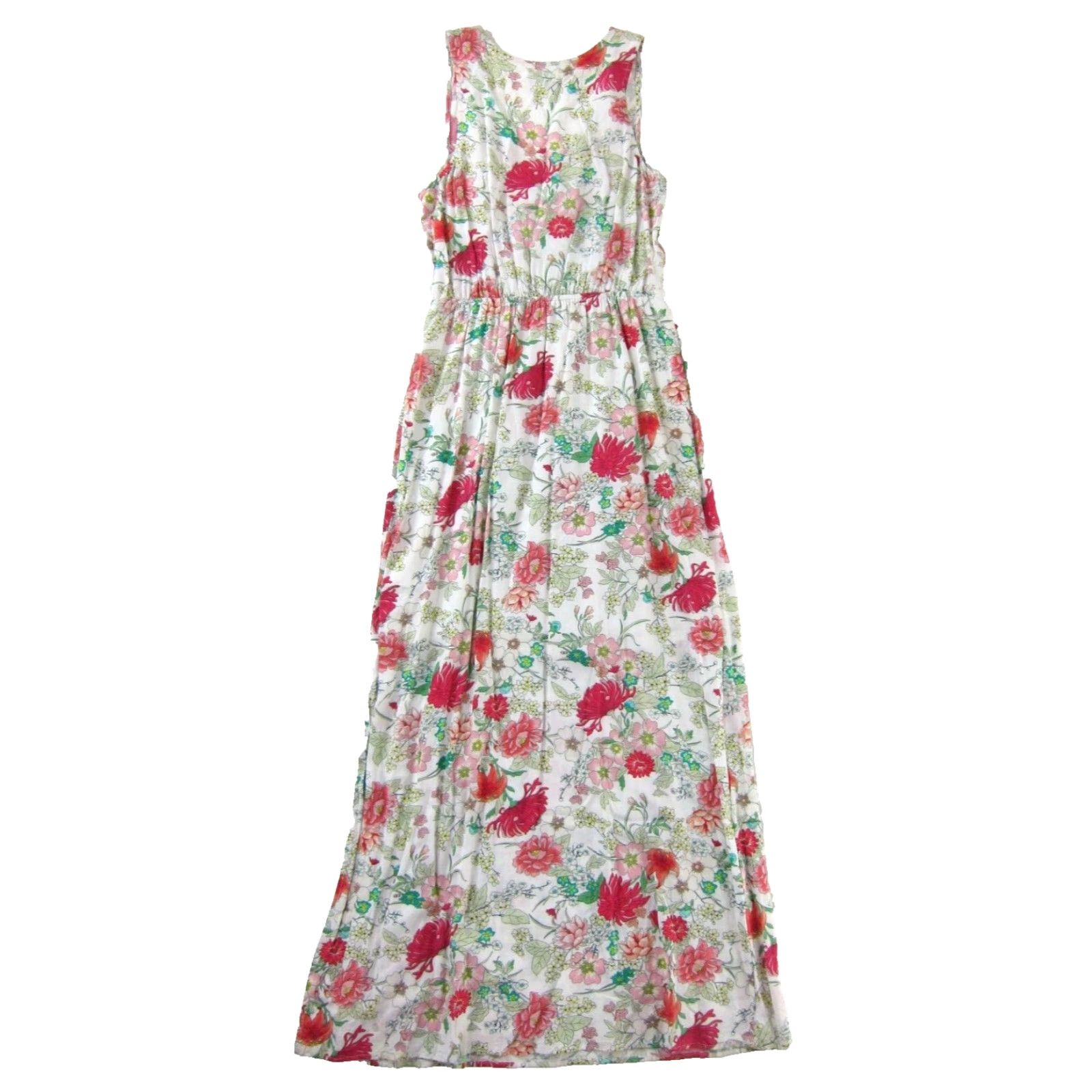 Old Navy VINTAGE Old Navy Rayon Pink Green Yellow White Rayon V-Neck Long Maxi Tank Sun Dress M Size M / US 6-8 / IT 42-44 - 2 Thumbnail