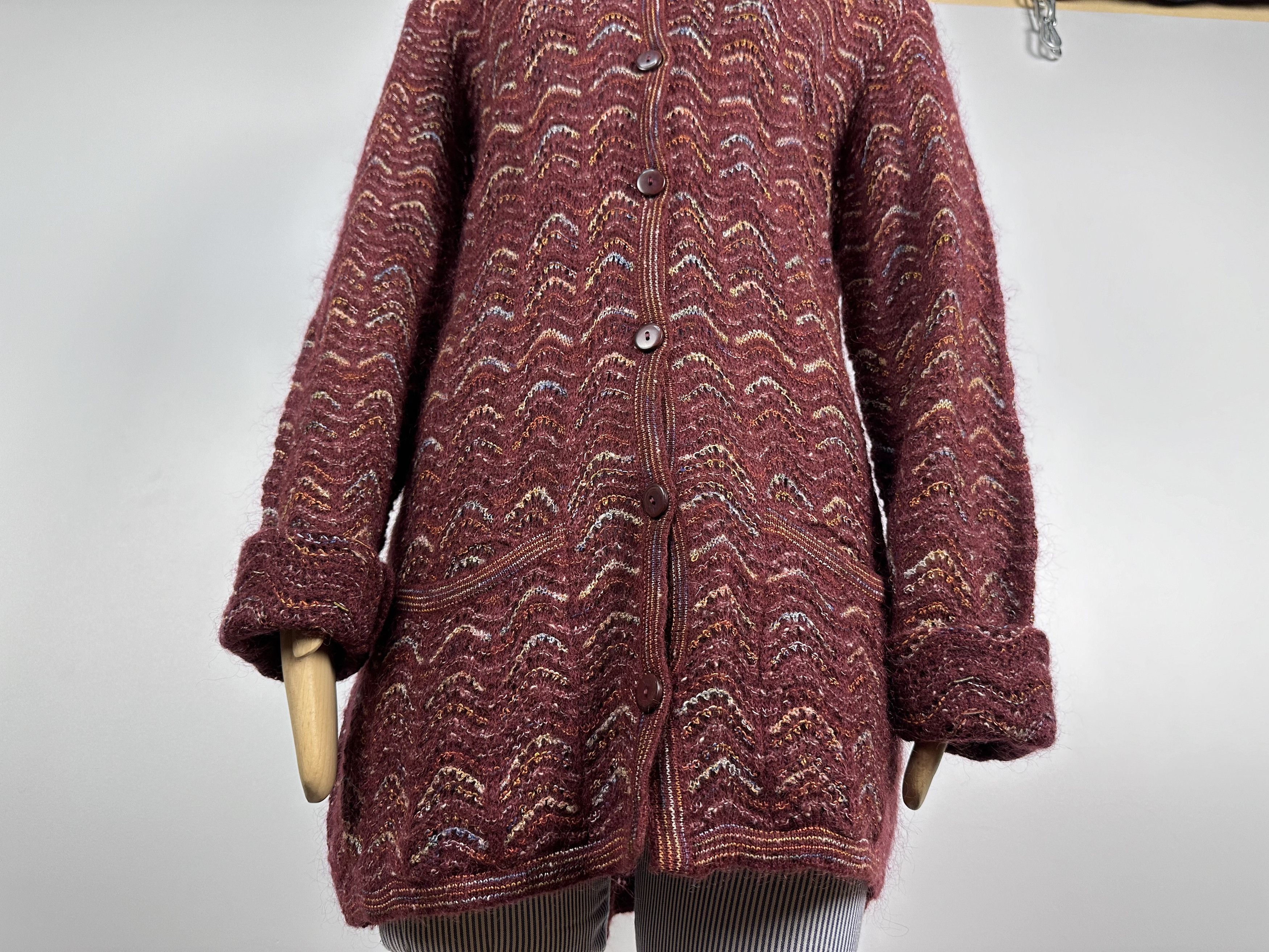 Missoni × Vintage Vintage Missoni Sport Long Cardigan Sweater Wool Mohair 42 Size M / US 6-8 / IT 42-44 - 3 Thumbnail
