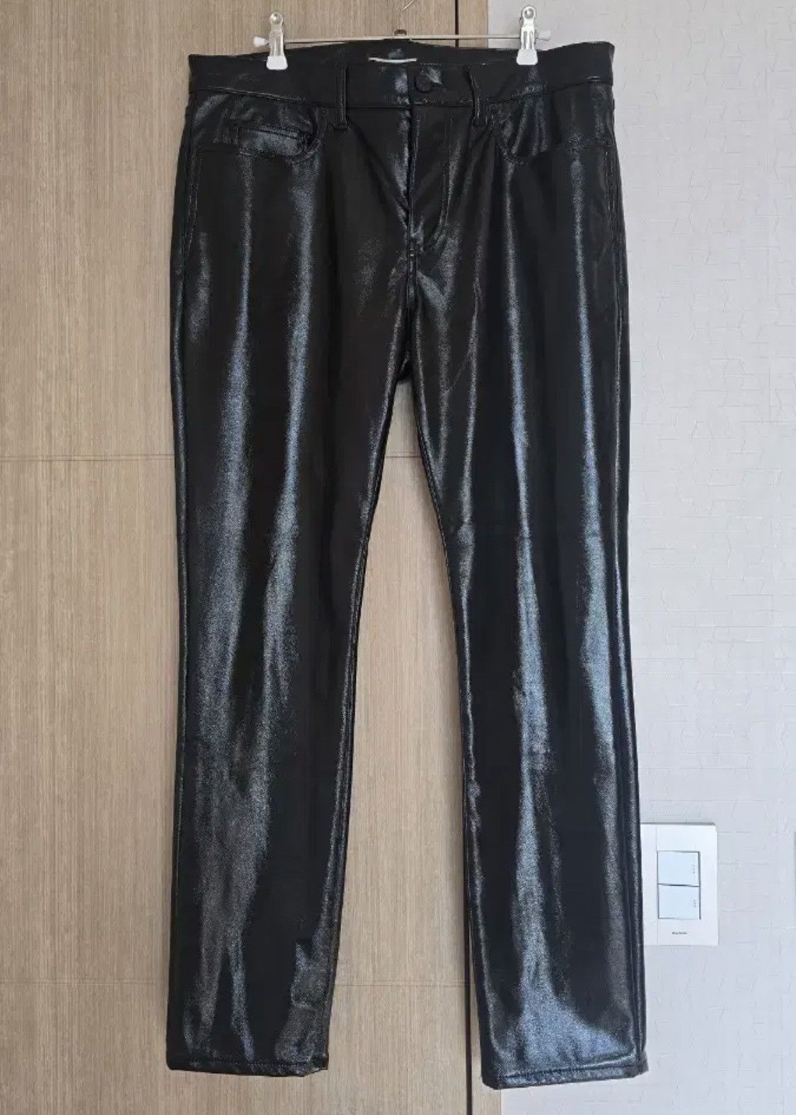 Saint Laurent Paris Saint Laurent 22AW Coating Pants Size US 31 - 1 Thumbnail
