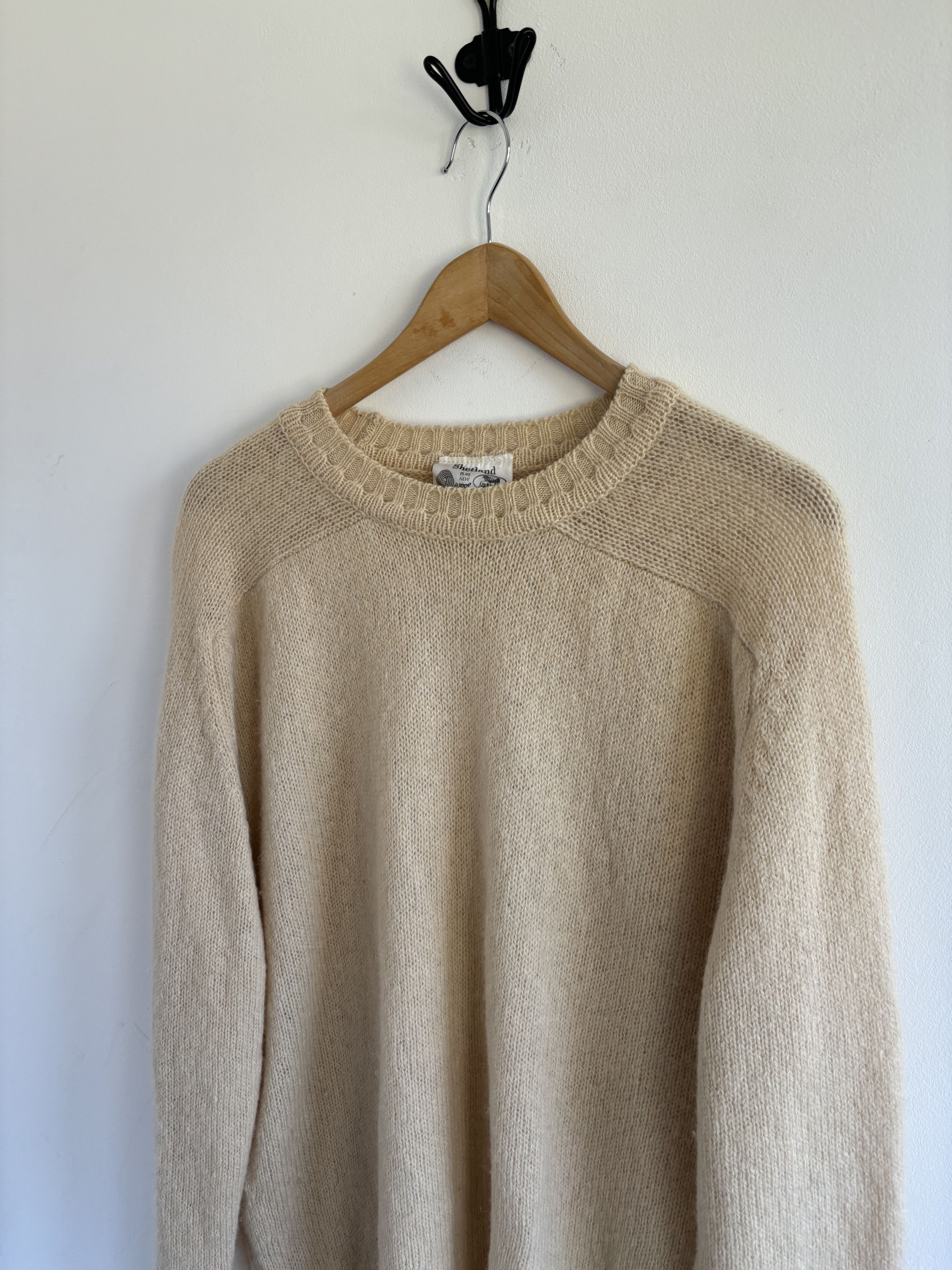 Vintage Vintage Shetland Pure Wool Classic Knitted Sweater Size US L / EU 52-54 / 3 - 2 Thumbnail