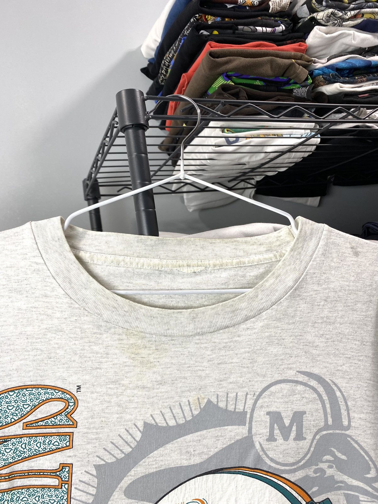 NFL Vintage 1995 NFL Dolphins Miami T Shirt Size US XL / EU 56 / 4 - 7 Thumbnail