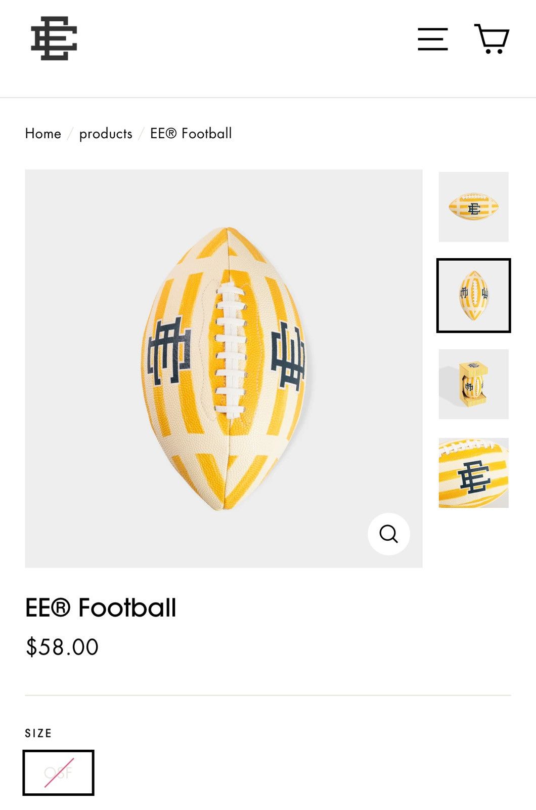 Eric Emanuel NEW Eric Emanuel Football Size ONE SIZE - 8 Thumbnail