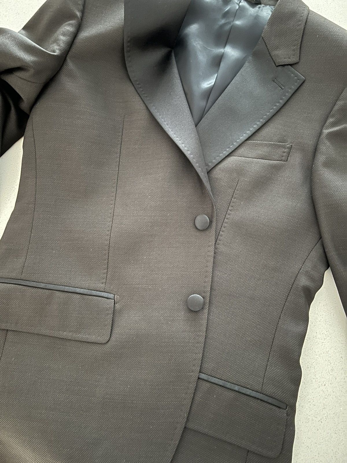 Dolce & Gabbana Dolce & Gabbana wool and silk brown tuxedo jacket Size 38R - 9 Thumbnail
