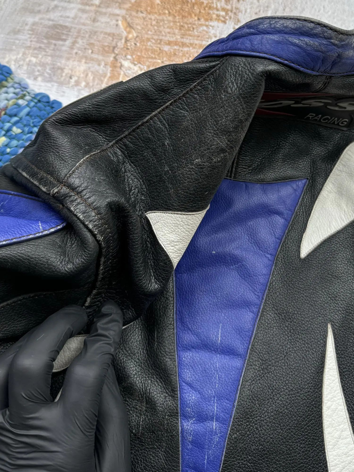Vintage Riossi Racing Vintage Leather Moto Jacket A732D15(351) Size US M / EU 48-50 / 2 - 16 Thumbnail
