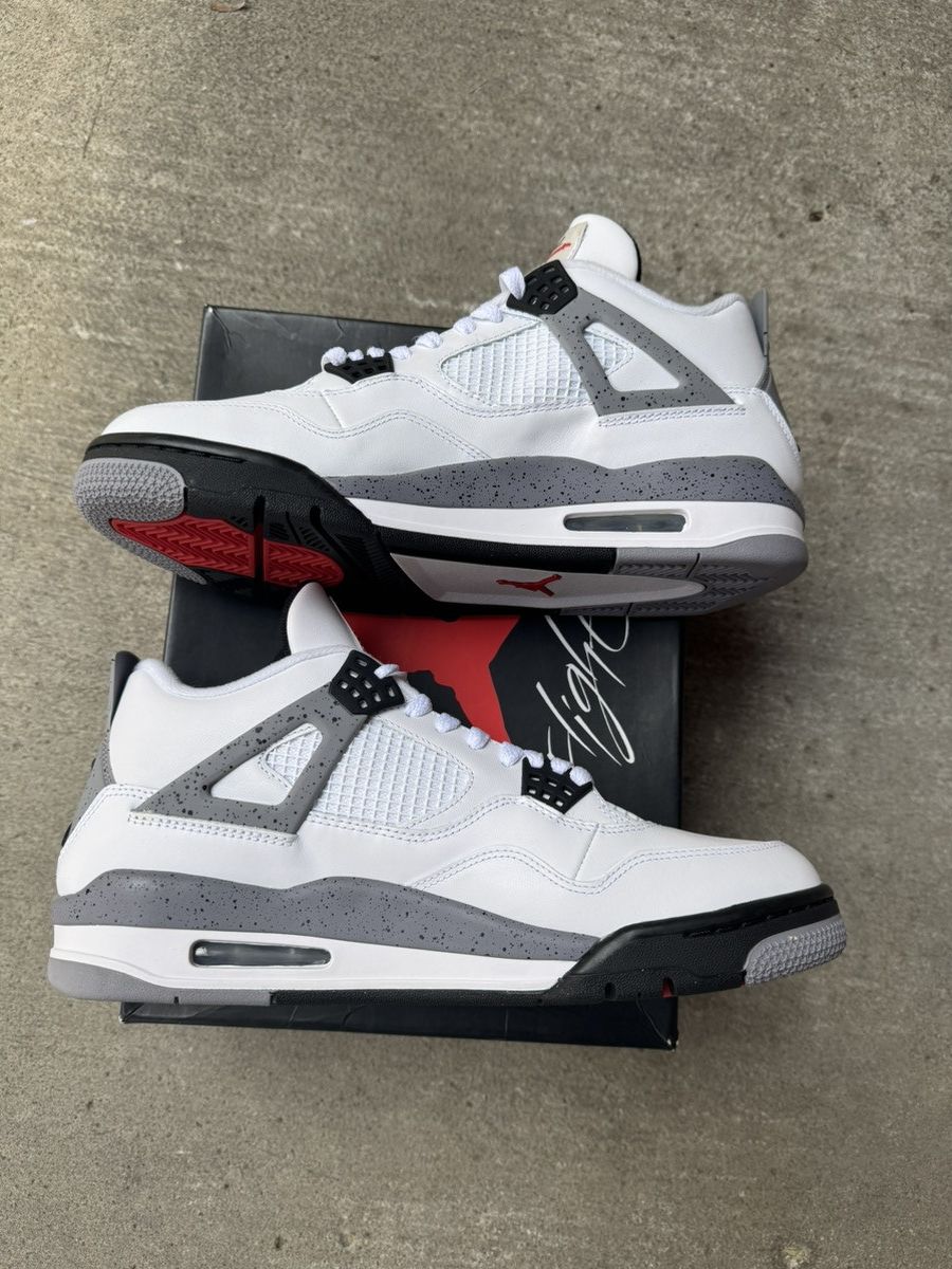 Jordan Brand * FACTORY ERROR * JORDAN 4 RETRO WHITE CEMENT 2012 SIZE 10.5 Size US 10.5 / EU 43-44 - 3 Thumbnail