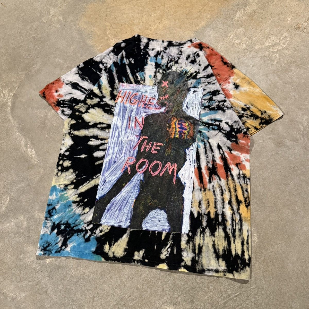 Travis Scott Travis Scott Highest In The Room Tie Dye Rap Tee Size US L / EU 52-54 / 3 - 2 Thumbnail