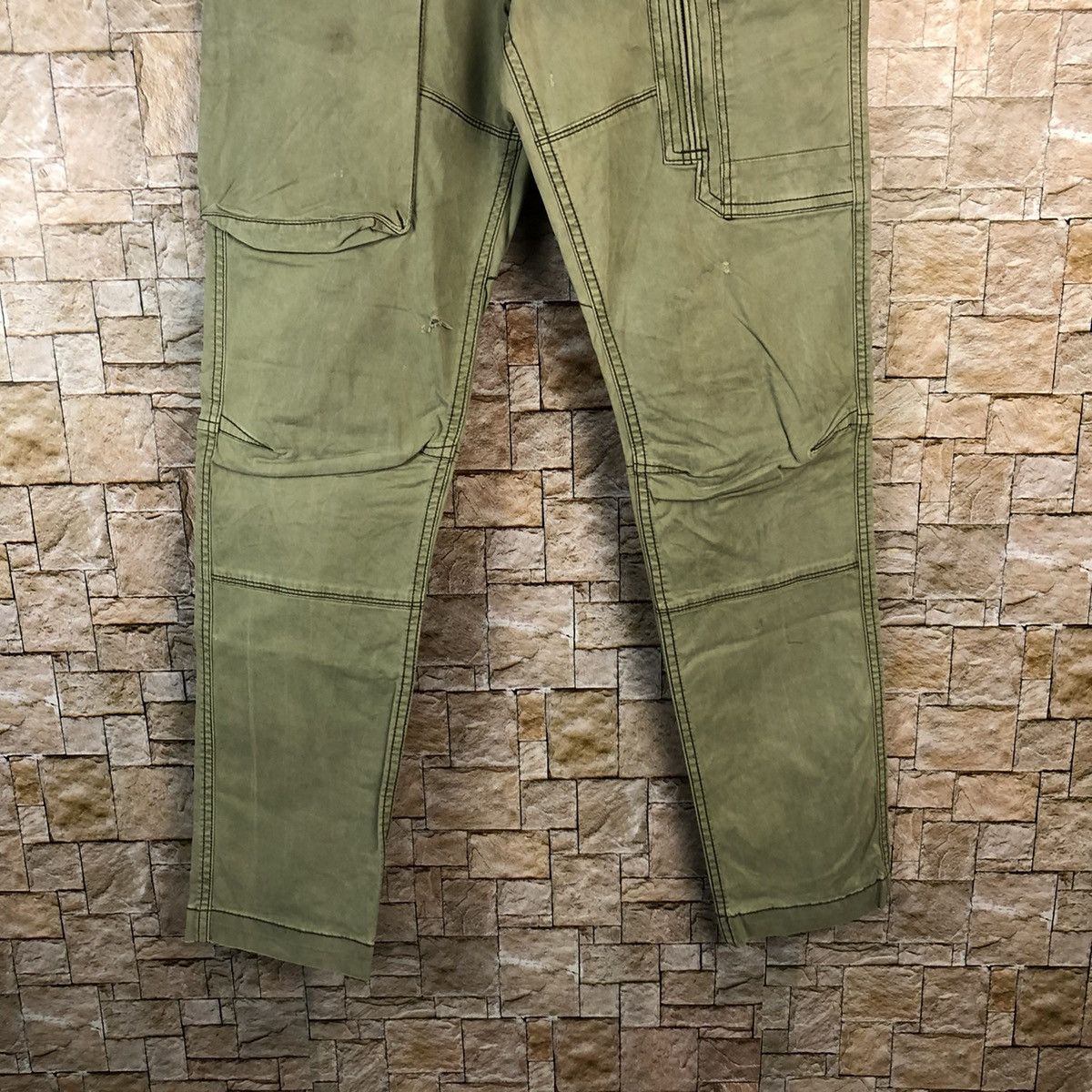 Japanese Brand IZRF Military Green Cargo Multipocket Pants #A1158 Size US 31 - 6 Thumbnail
