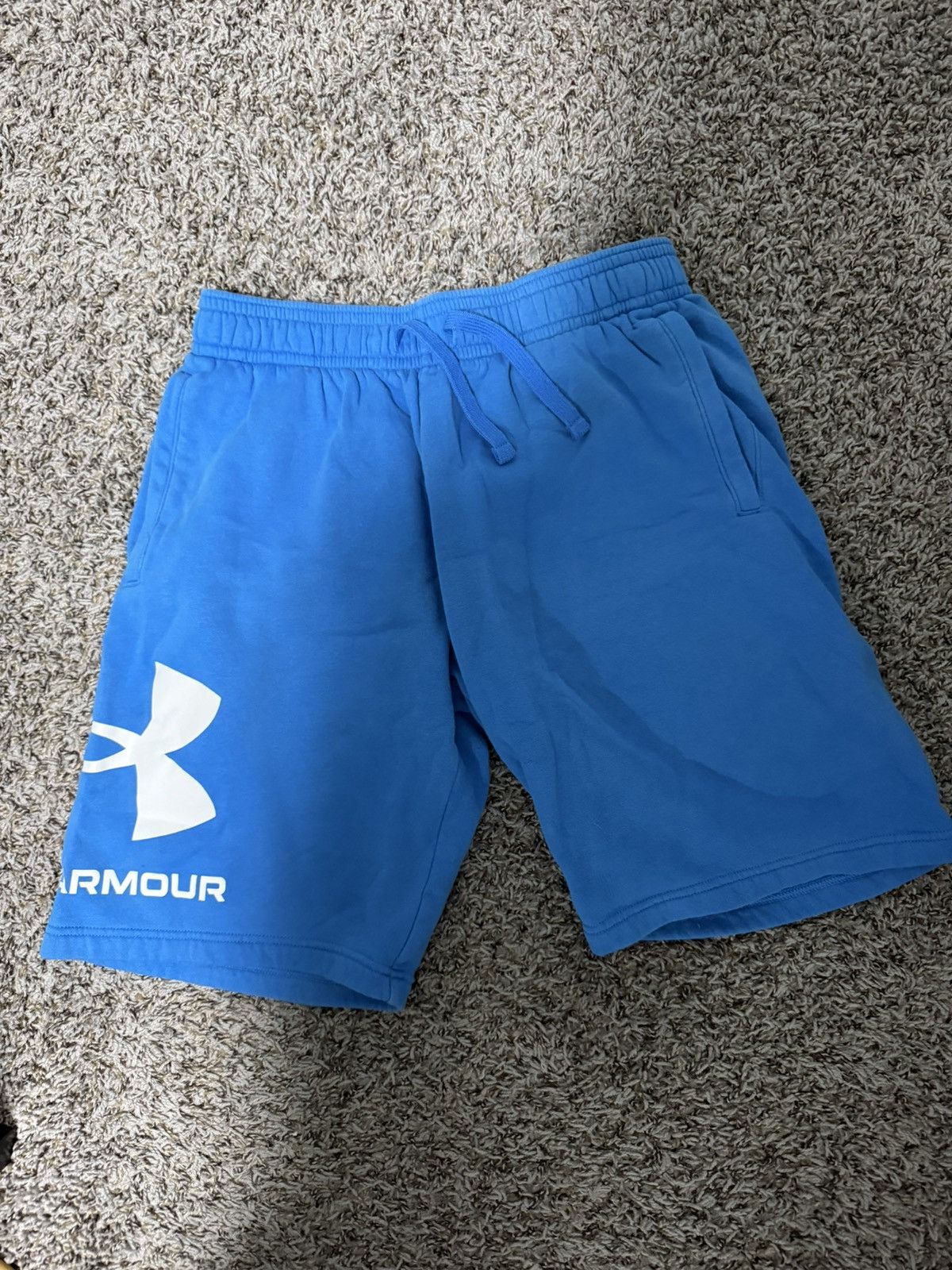 Under Armour 🔵 Under Armour Shorts (Blue with White Logo) Size US 34 / EU 50 - 4 Thumbnail