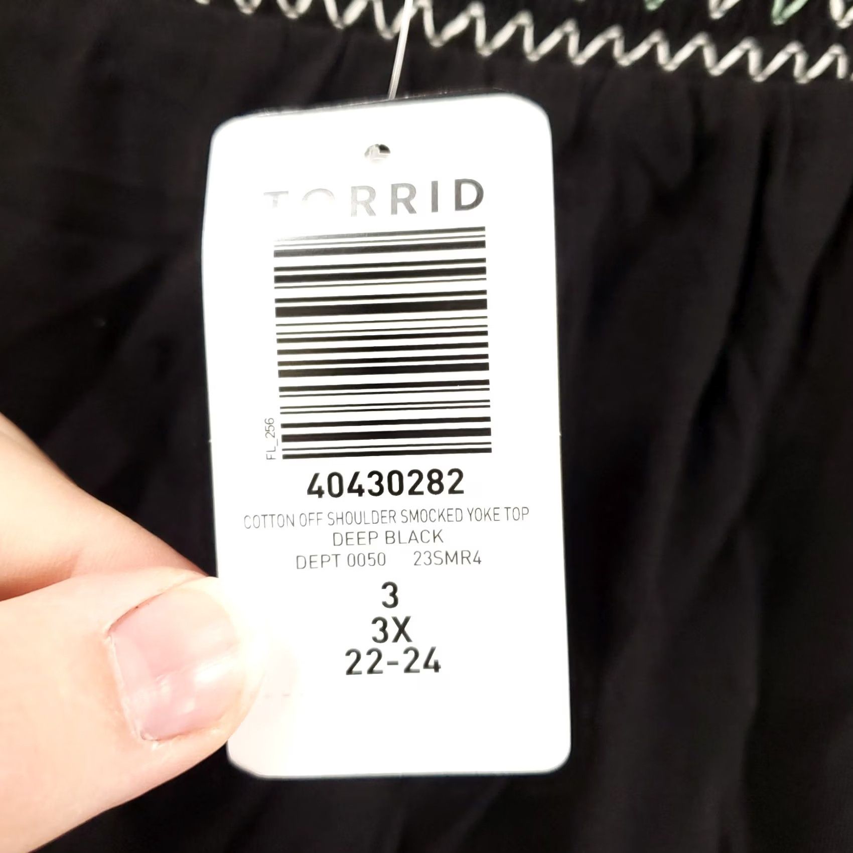 Torrid Torrid Blouse Off The Shoulder Embroidered 3X Black Womens NWT Tiny Final No Restock Size XXL / US 16-18 / IT 52-54 - 6 Thumbnail
