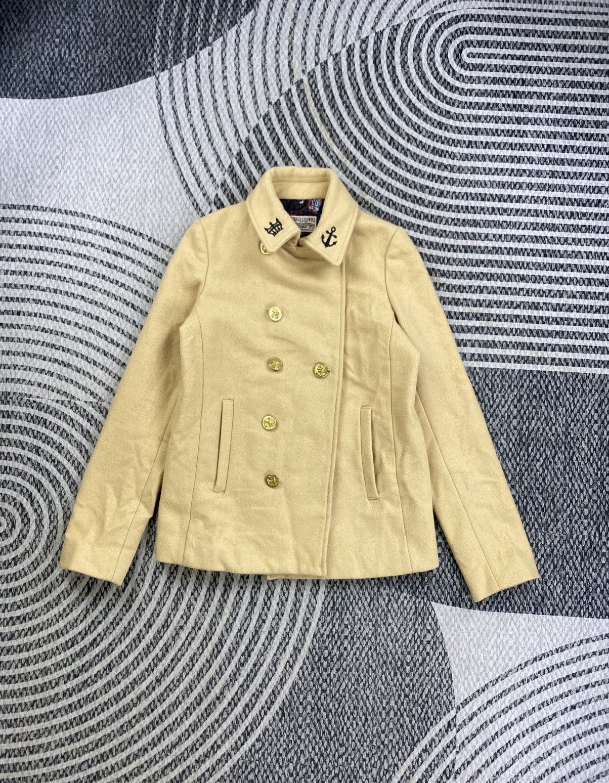 Japanese Brand Rodeo Crown Wool Blend Double Collar Coat Jacket Size US S / EU 44-46 / 1 - 6 Thumbnail