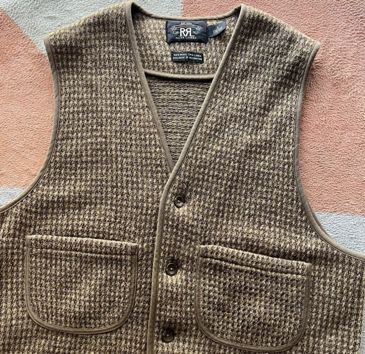 RRL Ralph Lauren RRL Ralph Lauren Double RL Wool Fisherman Vest K22 Size US S / EU 44-46 / 1 - 3 Thumbnail