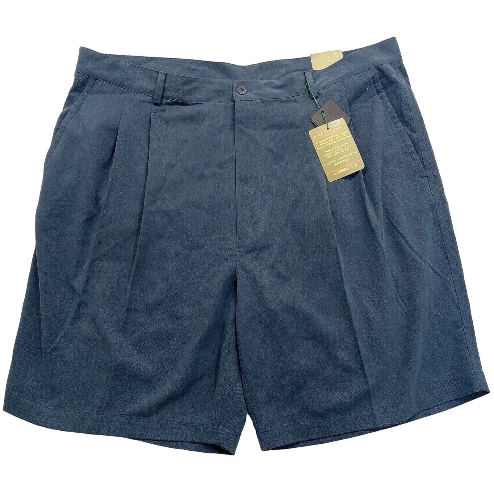 & Other Stories Bobby Chan Shorts 40 Men's Bermuda Sportswear Navy Blue Silk Size US 40 / EU 56 - 1 Thumbnail