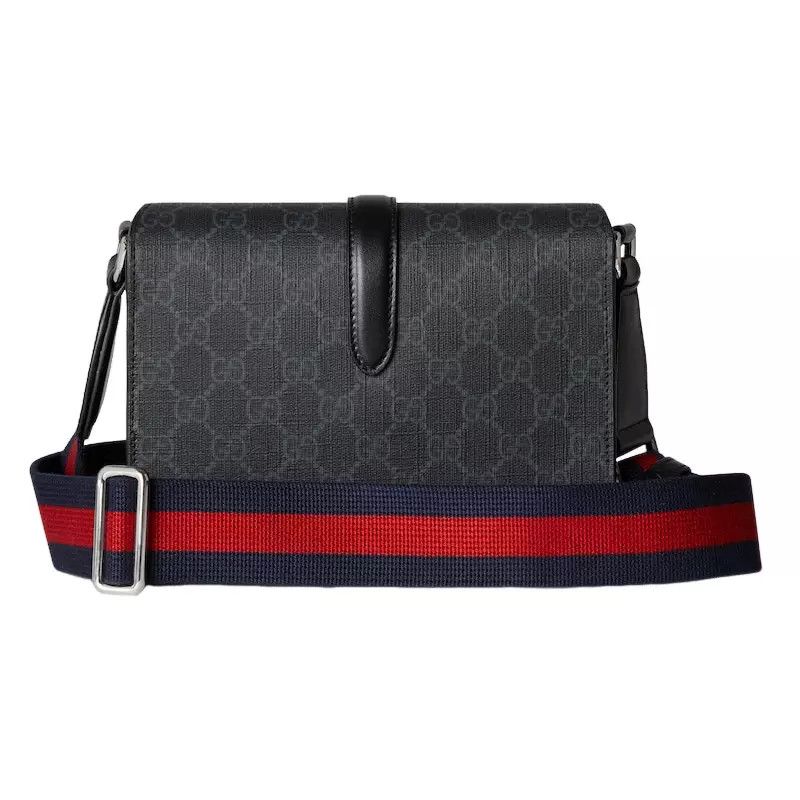 Gucci GUCCI Black GG Canvas Mini Messenger Bag New Size ONE SIZE - 3 Thumbnail