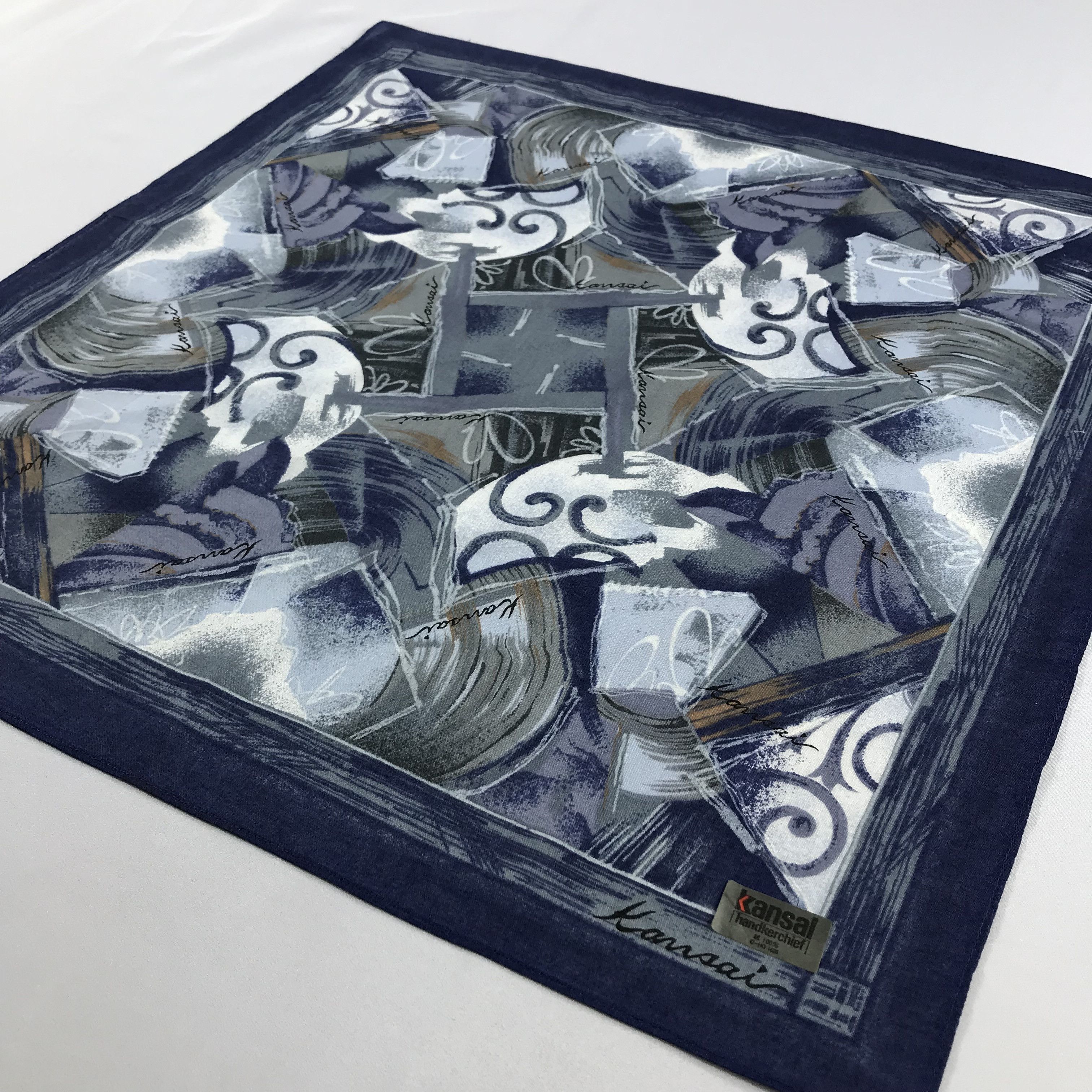 Kansai Yamamoto × Vintage Kansai Bandana / Handkerchief / Neckerchief - S2158 Size ONE SIZE - 2 Thumbnail