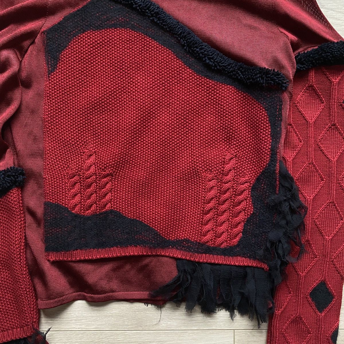John Galliano F/W 2001 John Galliano Deconstructed Patchwork Knit Sweater Size US M / EU 48-50 / 2 - 4 Thumbnail