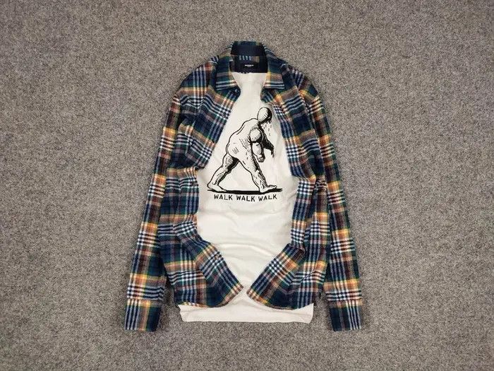 Vintage Vintage Flannel Shirt Checkered Travis Scott Style Hype Size US M / EU 48-50 / 2 - 1 Thumbnail