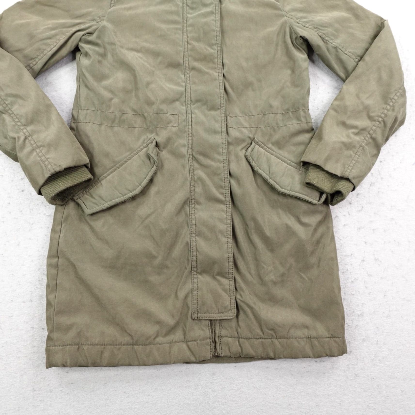 Abercrombie & Fitch VINTAGE Abercrombie & Fitch Coat Parka Womens XS Green Fur Trim Size XS / US 0-2 / IT 36-38 - 3 Thumbnail