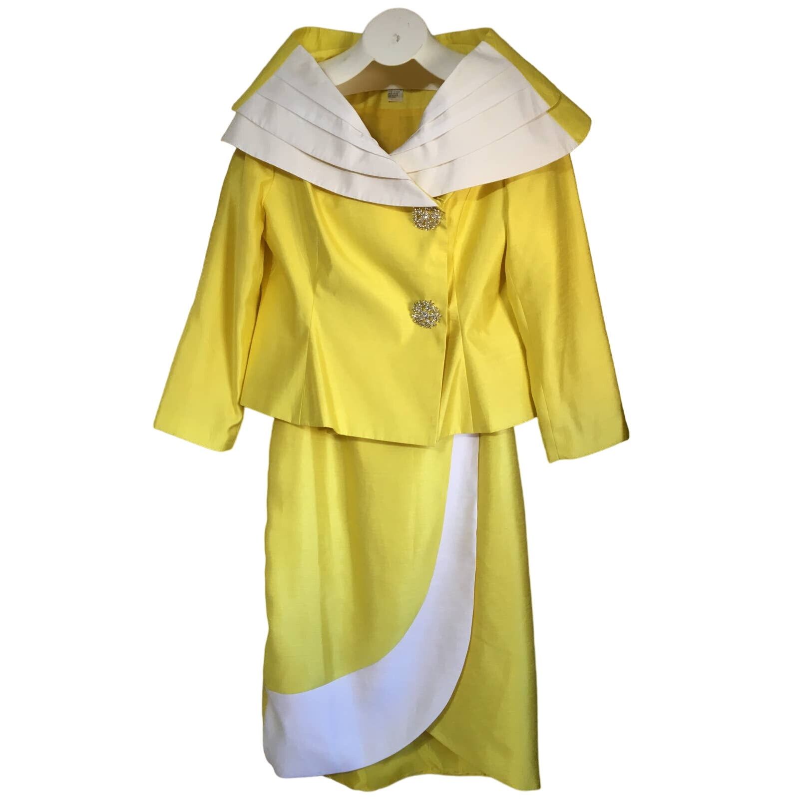 Other E Y Signature Especially Yours 14 Women’s Yellow Skirt Suit Size XL / US 12-14 / IT 48-50 - 1 Thumbnail