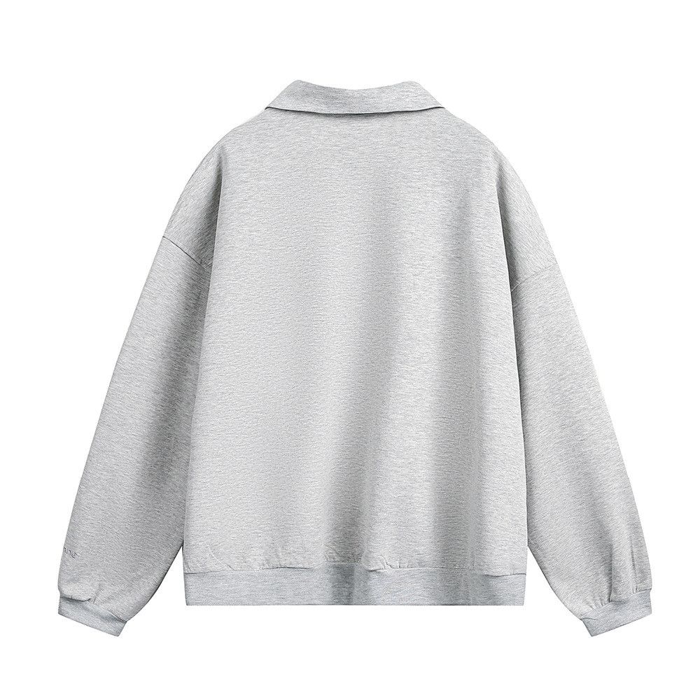 Japanese Brand Men's casual simple solid color loose lapel sweatshirt Size US M / EU 48-50 / 2 - 2 Thumbnail