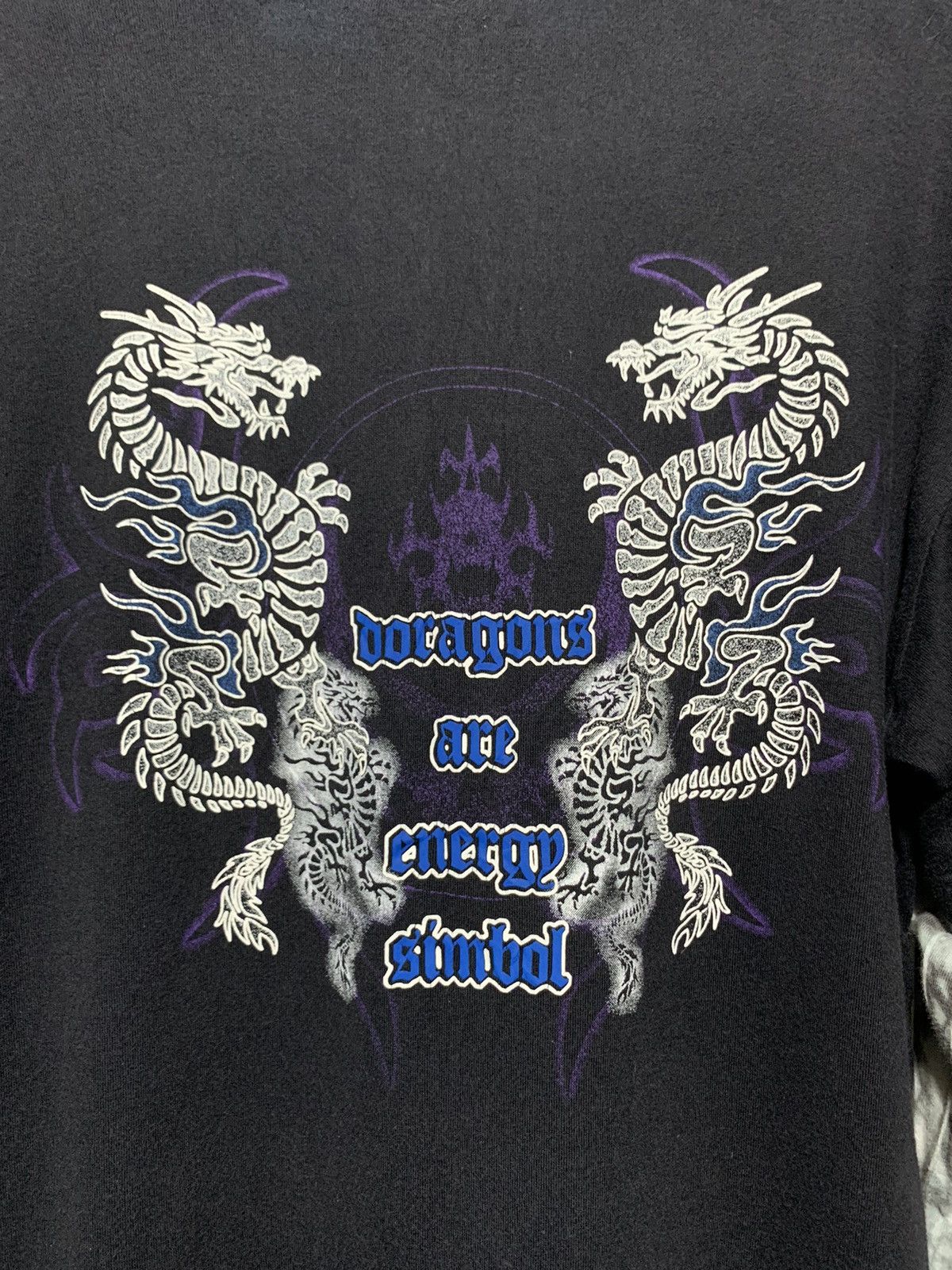 If Six Was Nine × Japanese Brand × Le Grande Bleu (L.G.B.) Y2k Dig Deep tribal dragon poem double layer iconic vintage Size US S / EU 44-46 / 1 - 4 Thumbnail