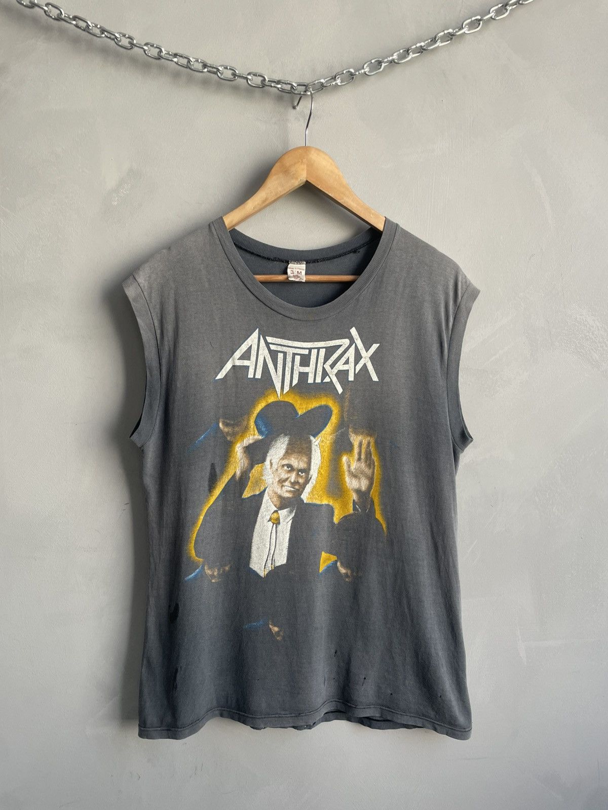 Band Tees 90s faded washed tank top Anthrax t shirt among the living Size US M / EU 48-50 / 2 - 1 Thumbnail