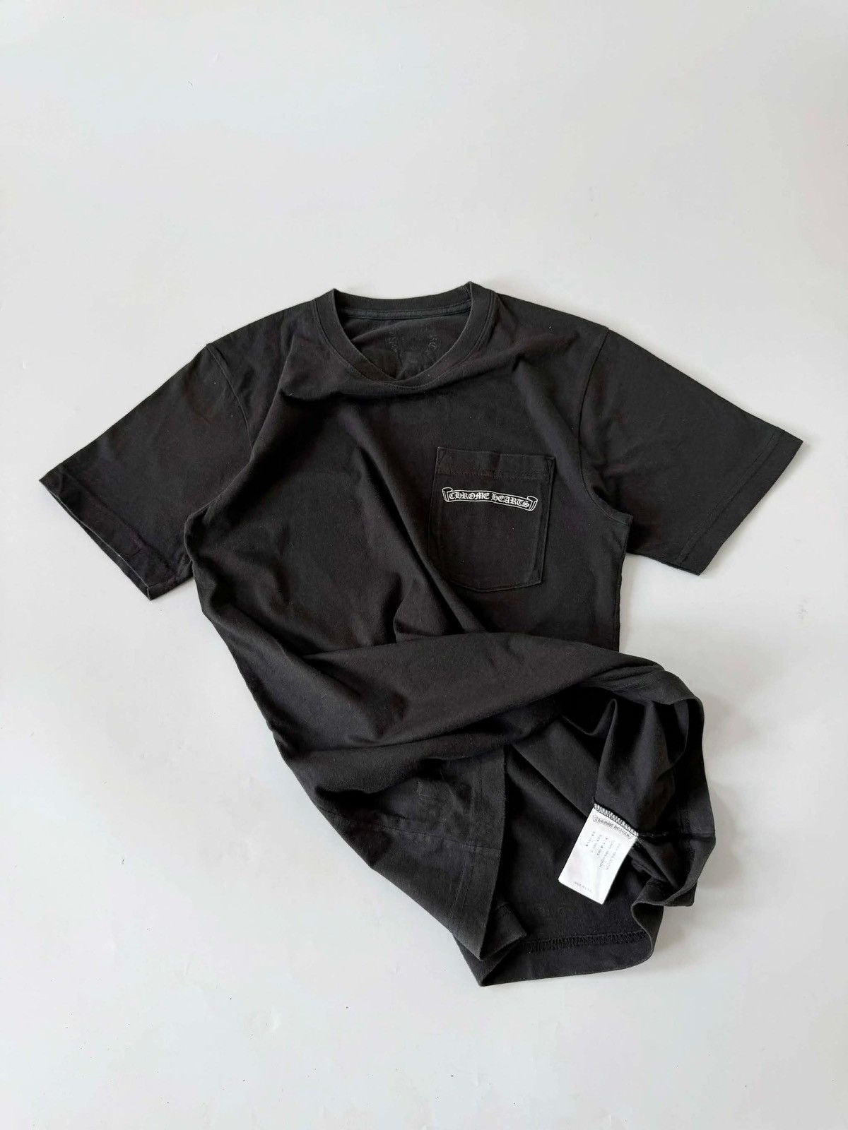 Chrome Hearts Chrome Hearts Black U.S.A. Script Logo Pocket Tee Size US S / EU 44-46 / 1 - 4 Thumbnail