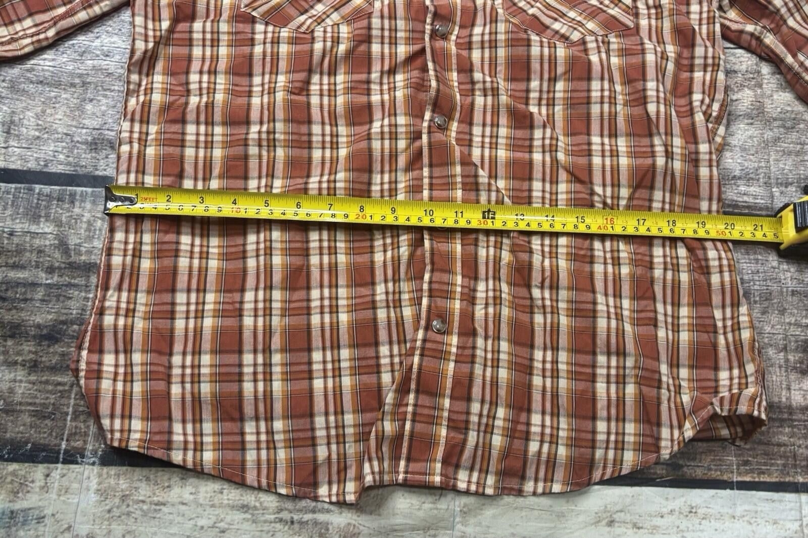 Levi's Levis Shirt Mens Medium Pearl Snap Button Check Plaid Size US M / EU 48-50 / 2 - 10 Thumbnail