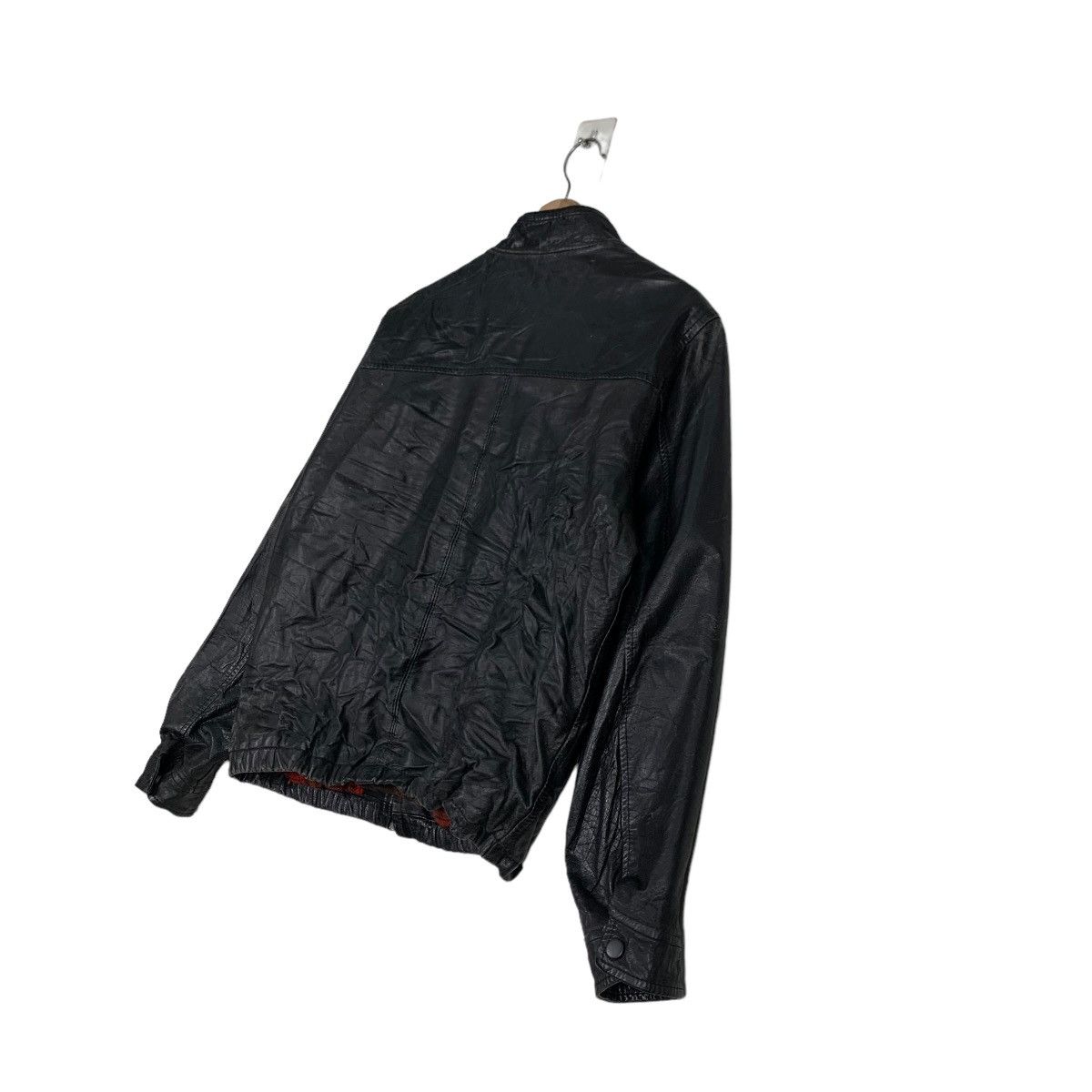 Japanese Brand 90's PROS LEATHER WEAR Tartan Lined Leather Jacket #0058-C4 Size US L / EU 52-54 / 3 - 9 Thumbnail